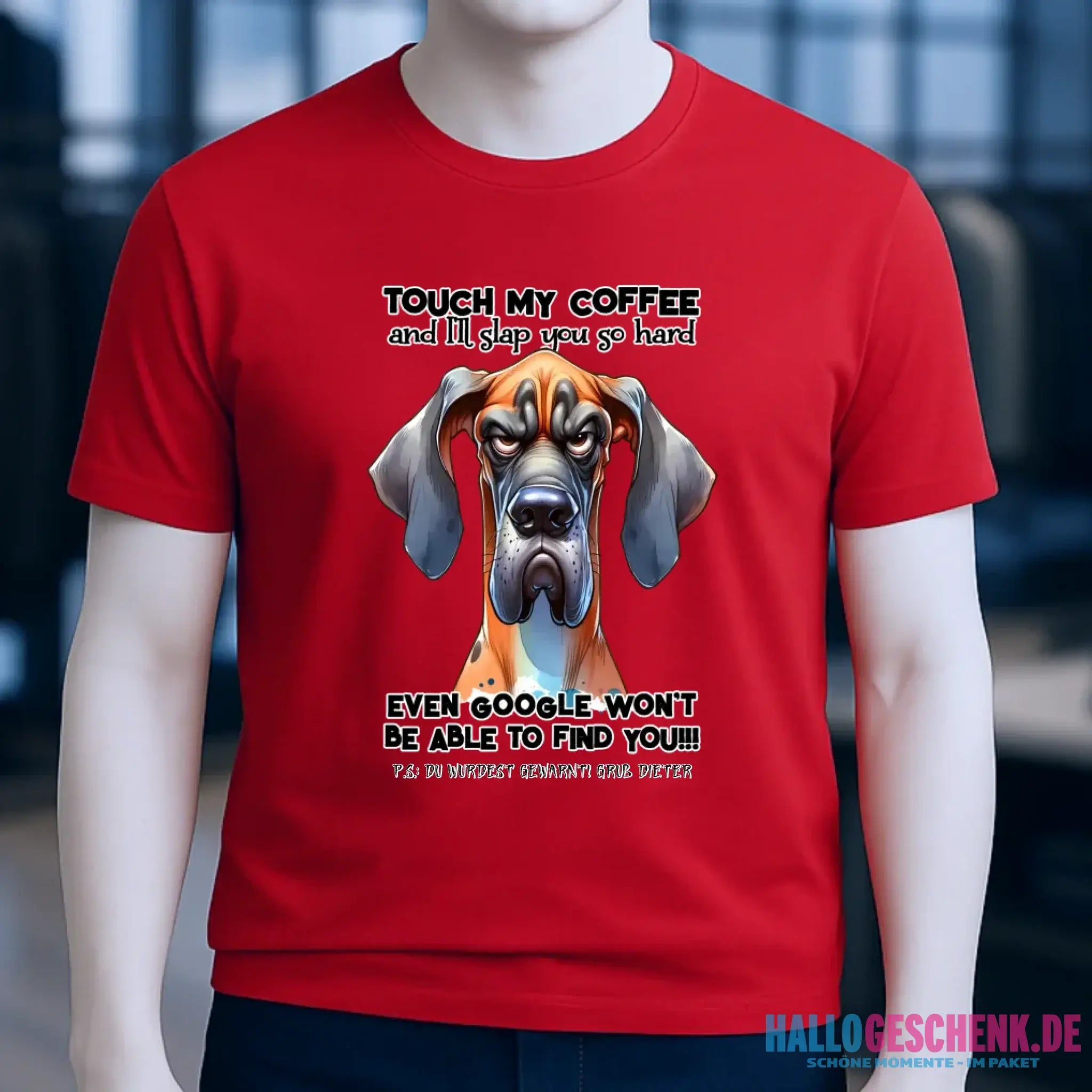 Coffee-Dog • Kaffee • Hund • Unisex Premium T-Shirt XS-5XL aus Bio-Baumwolle für Damen & Herren • Exklusivdesign • personalisiert