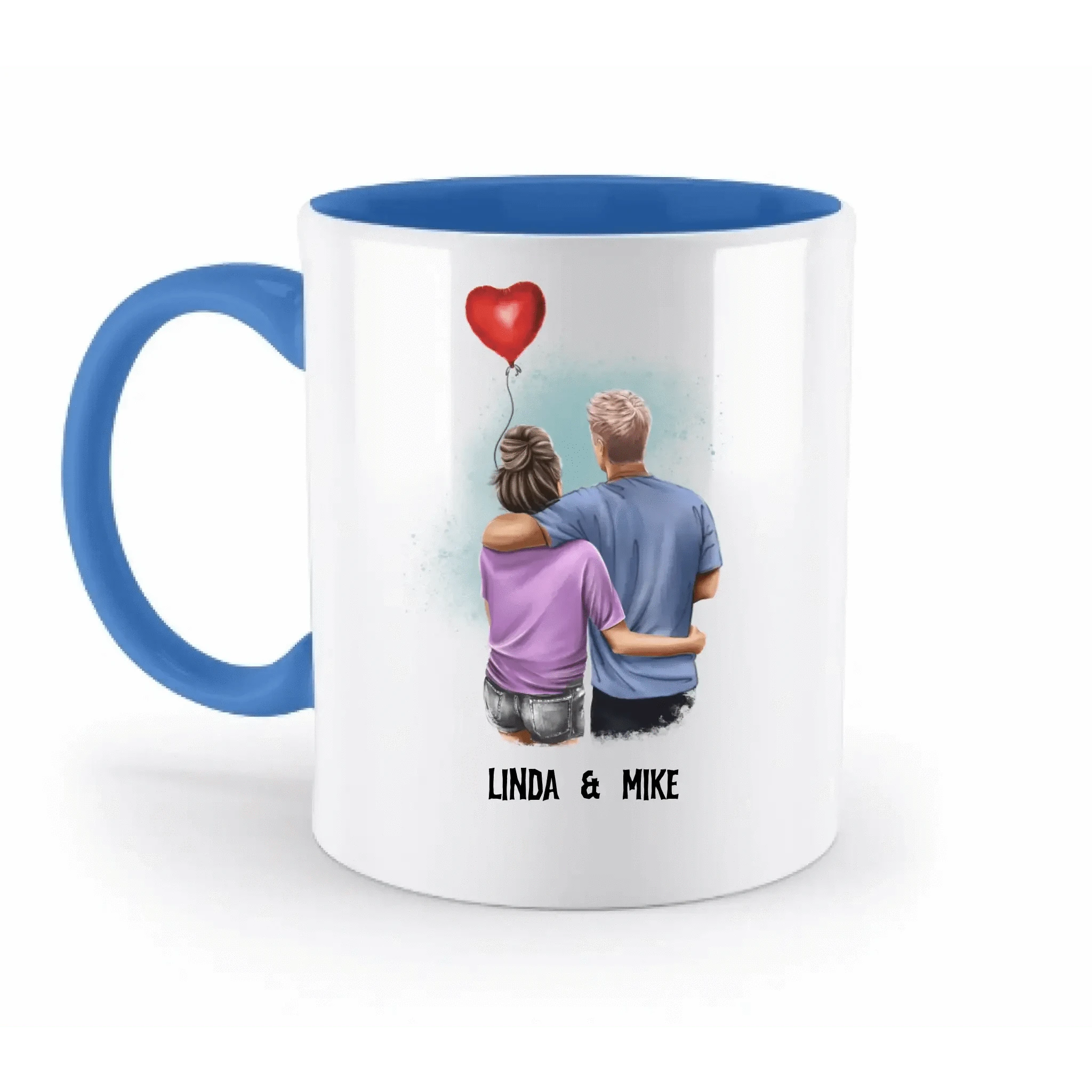 Couple Creator Ballon Love • Liebe • Beziehung • Paar Designer • zweifarbige Tasse • Exklusivdesign • personalisiert