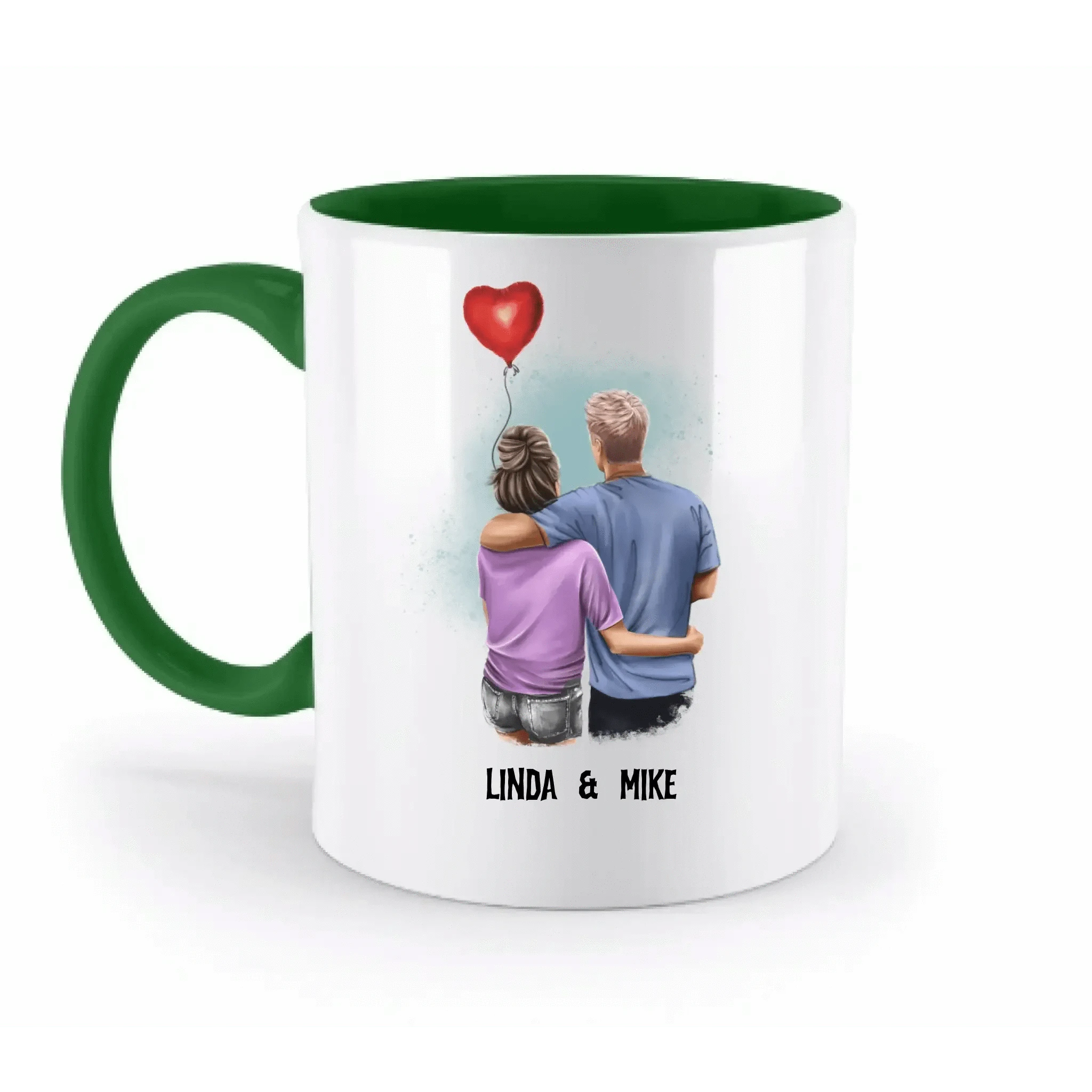 Couple Creator Ballon Love • Liebe • Beziehung • Paar Designer • zweifarbige Tasse • Exklusivdesign • personalisiert
