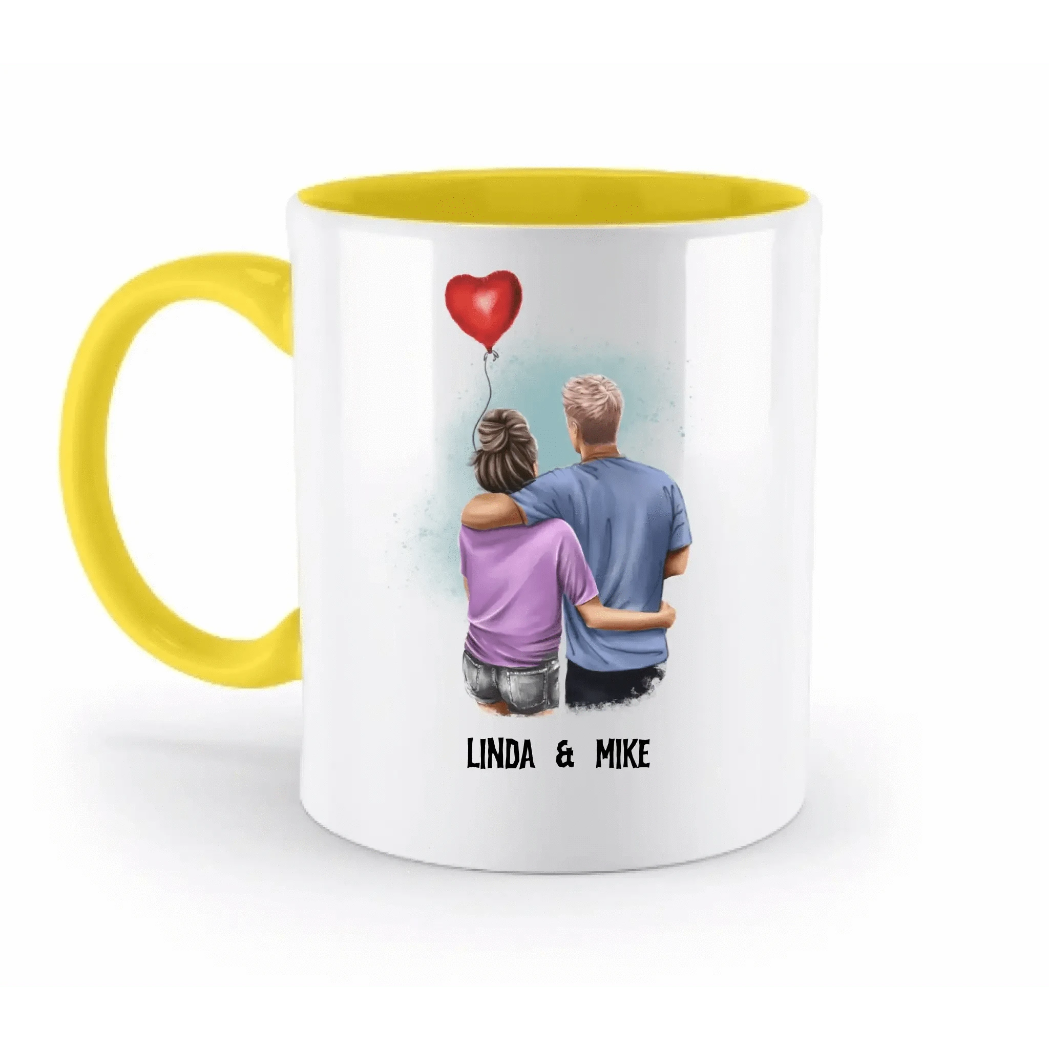 Couple Creator Ballon Love • Liebe • Beziehung • Paar Designer • zweifarbige Tasse • Exklusivdesign • personalisiert