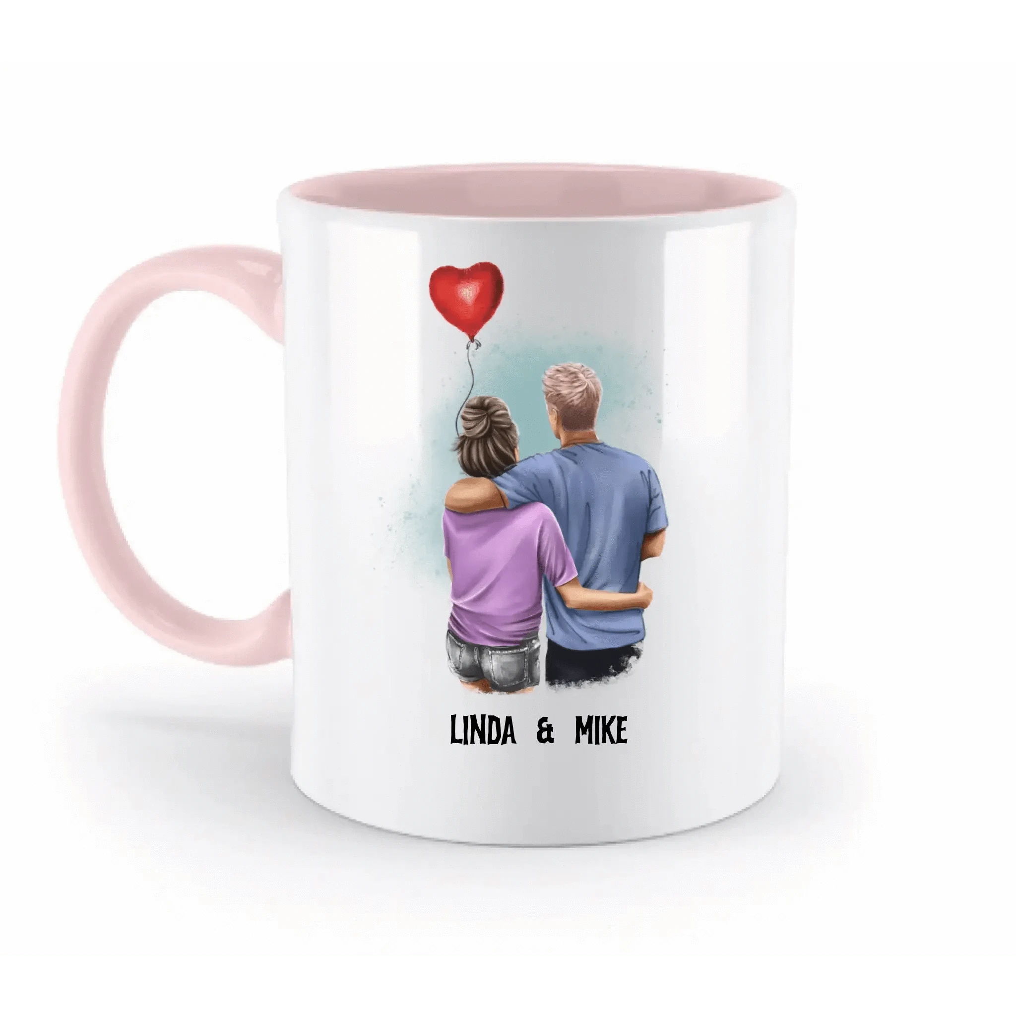 Couple Creator Ballon Love • Liebe • Beziehung • Paar Designer • zweifarbige Tasse • Exklusivdesign • personalisiert