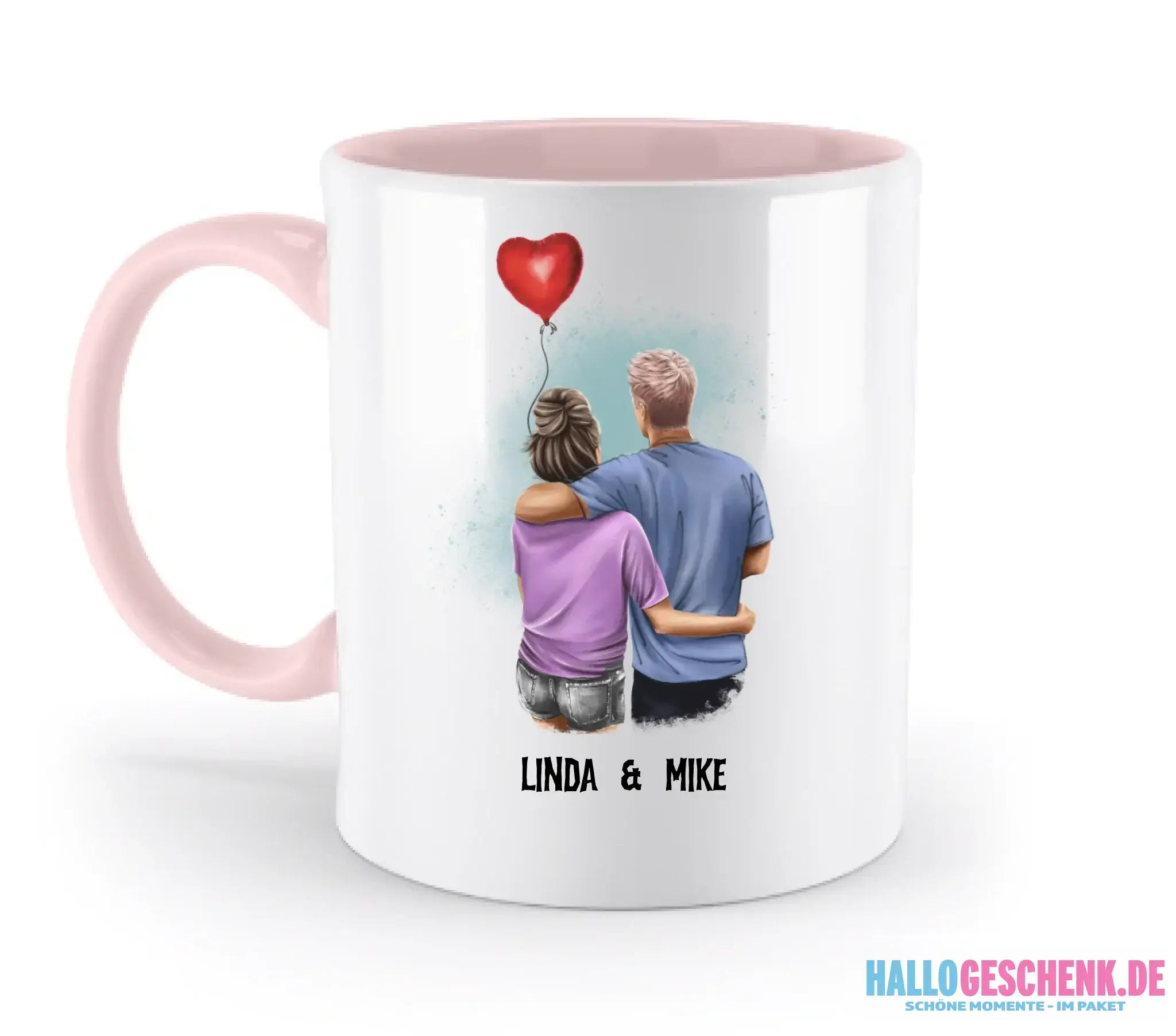 Couple Creator Ballon Love • Liebe • Beziehung • Paar Designer • zweifarbige Tasse • Exklusivdesign • personalisiert