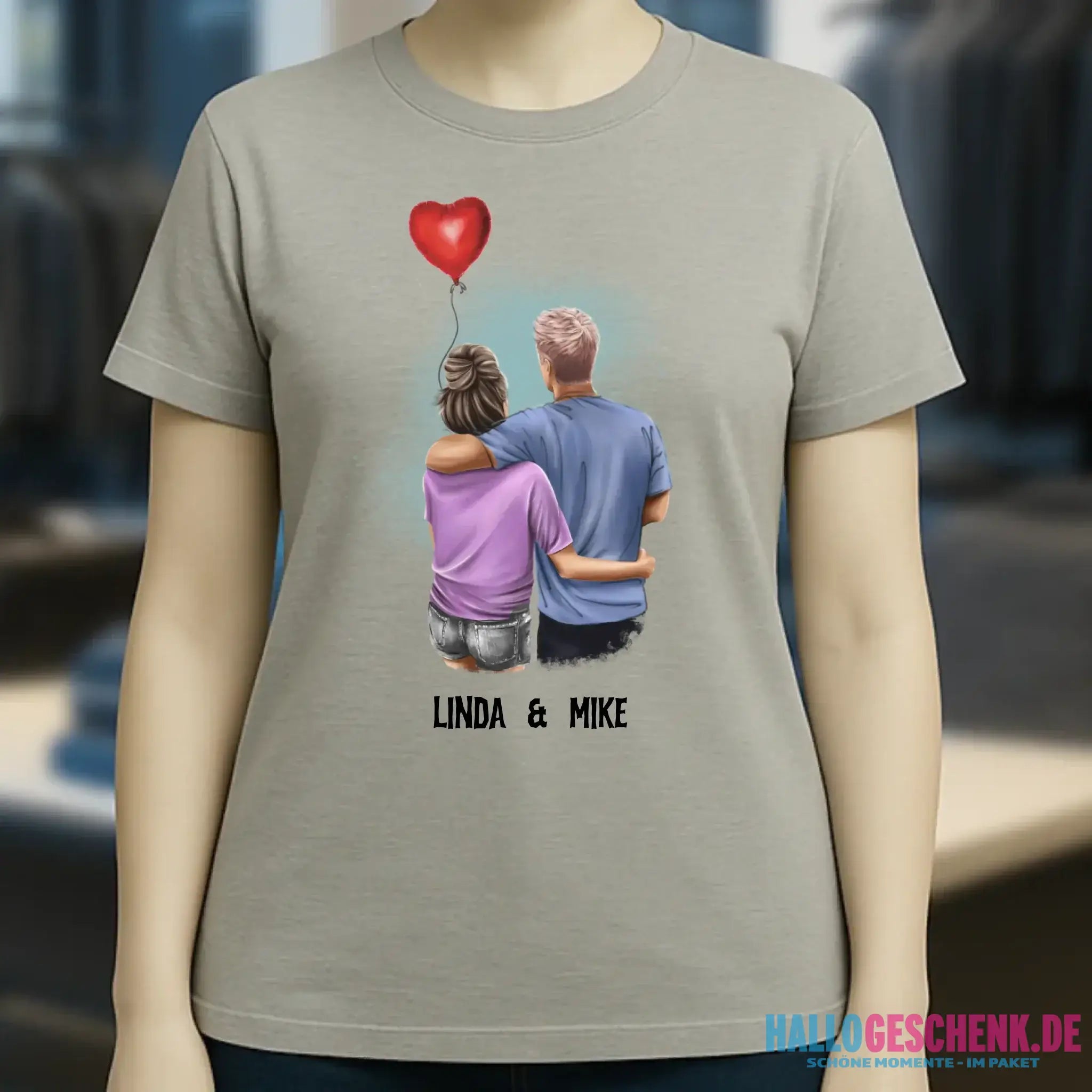 Couple Creator Ballon Love • Liebe • Beziehung • Paar Designer • Ladies Premium T-Shirt XS-2XL aus Bio-Baumwolle für Damen • Exklusivdesign • personalisiert • Motivauswahl • personalisierbar