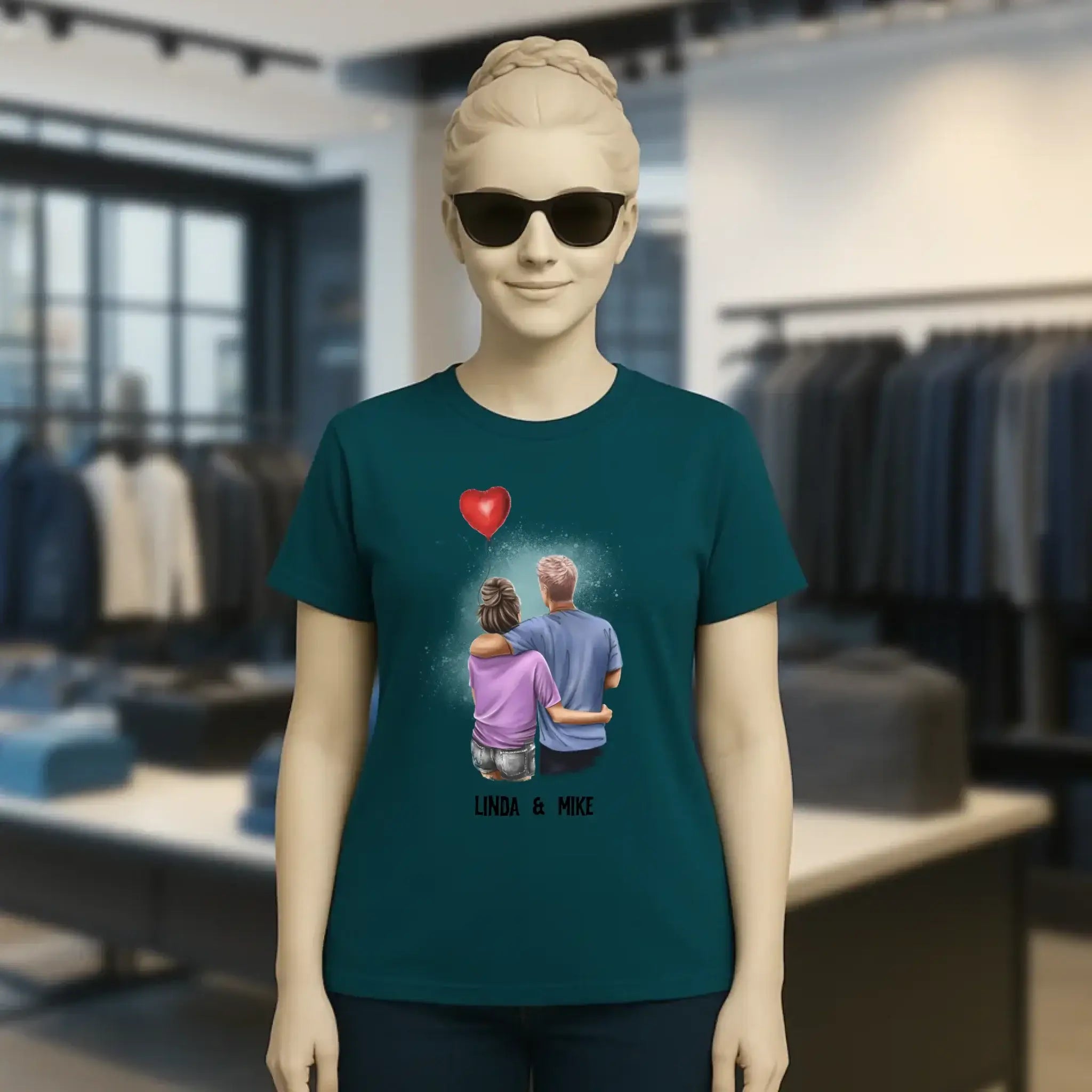 Couple Creator Ballon Love • Liebe • Beziehung • Paar Designer • Ladies Premium T-Shirt XS-2XL aus Bio-Baumwolle für Damen • Exklusivdesign • personalisiert • Motivauswahl • personalisierbar