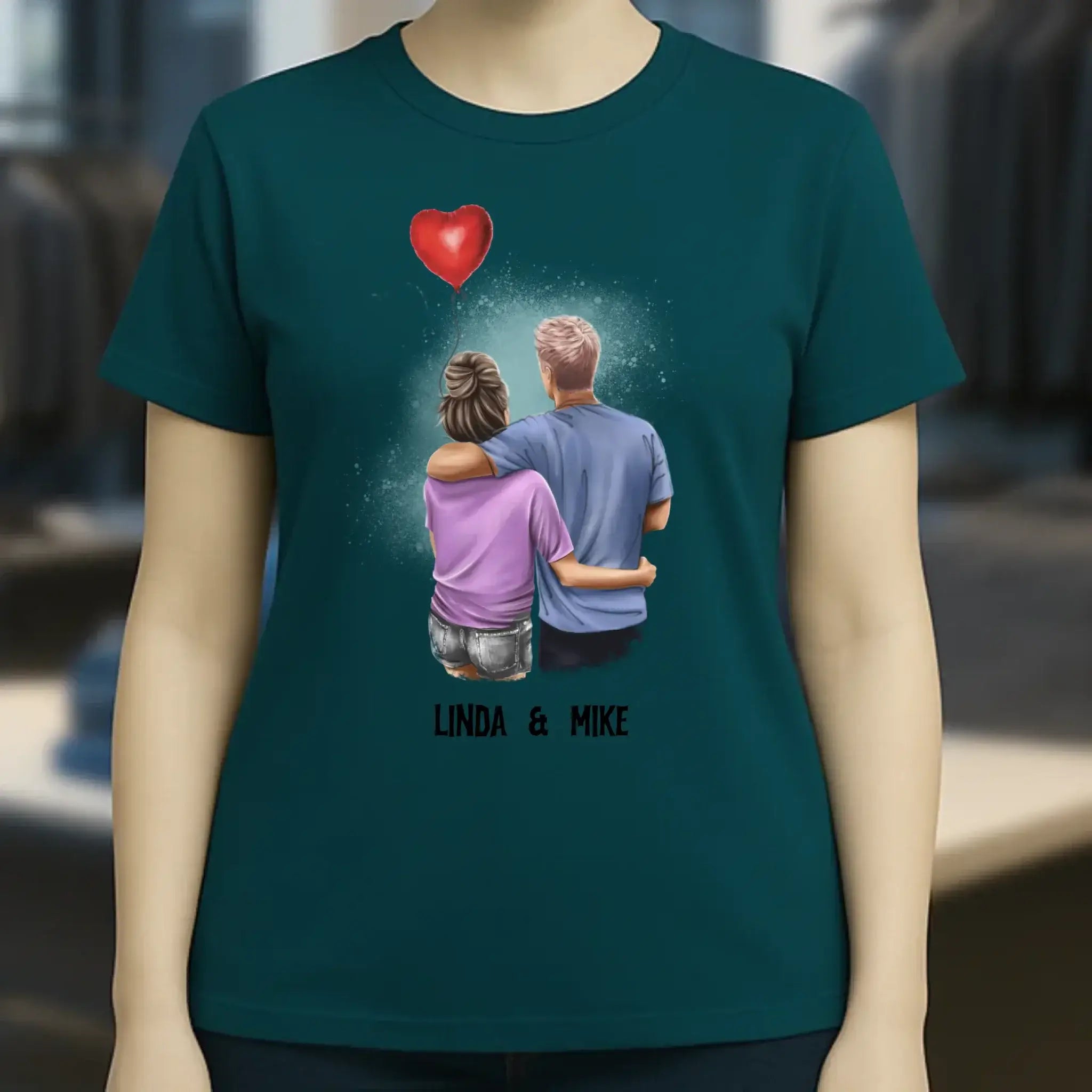 Couple Creator Ballon Love • Liebe • Beziehung • Paar Designer • Ladies Premium T-Shirt XS-2XL aus Bio-Baumwolle für Damen • Exklusivdesign • personalisiert • Motivauswahl • personalisierbar