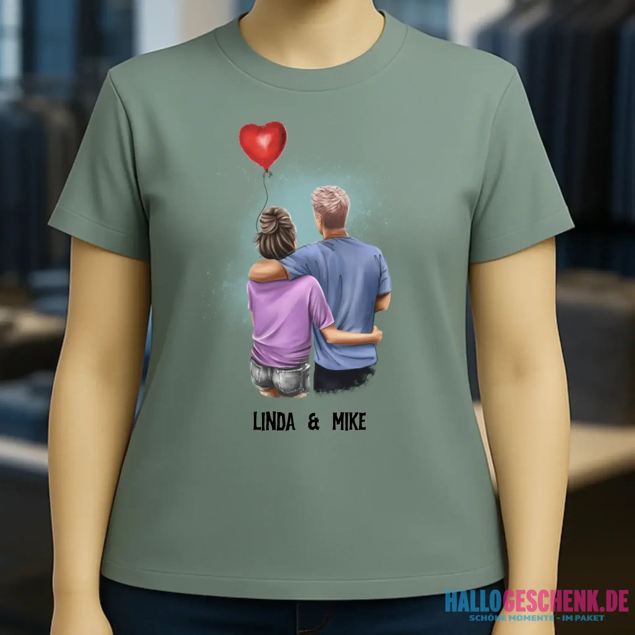 Couple Creator Ballon Love • Liebe • Beziehung • Paar Designer • Ladies Premium T-Shirt XS-2XL aus Bio-Baumwolle für Damen • Exklusivdesign • personalisiert • Motivauswahl • personalisierbar