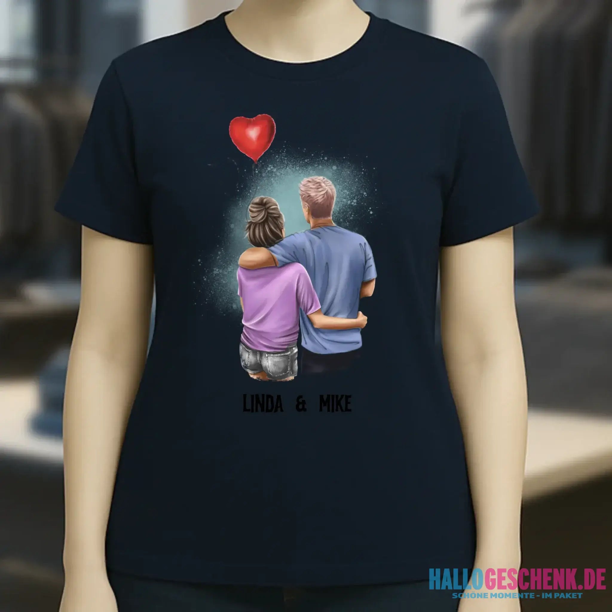 Couple Creator Ballon Love • Liebe • Beziehung • Paar Designer • Ladies Premium T-Shirt XS-2XL aus Bio-Baumwolle für Damen • Exklusivdesign • personalisiert • Motivauswahl • personalisierbar