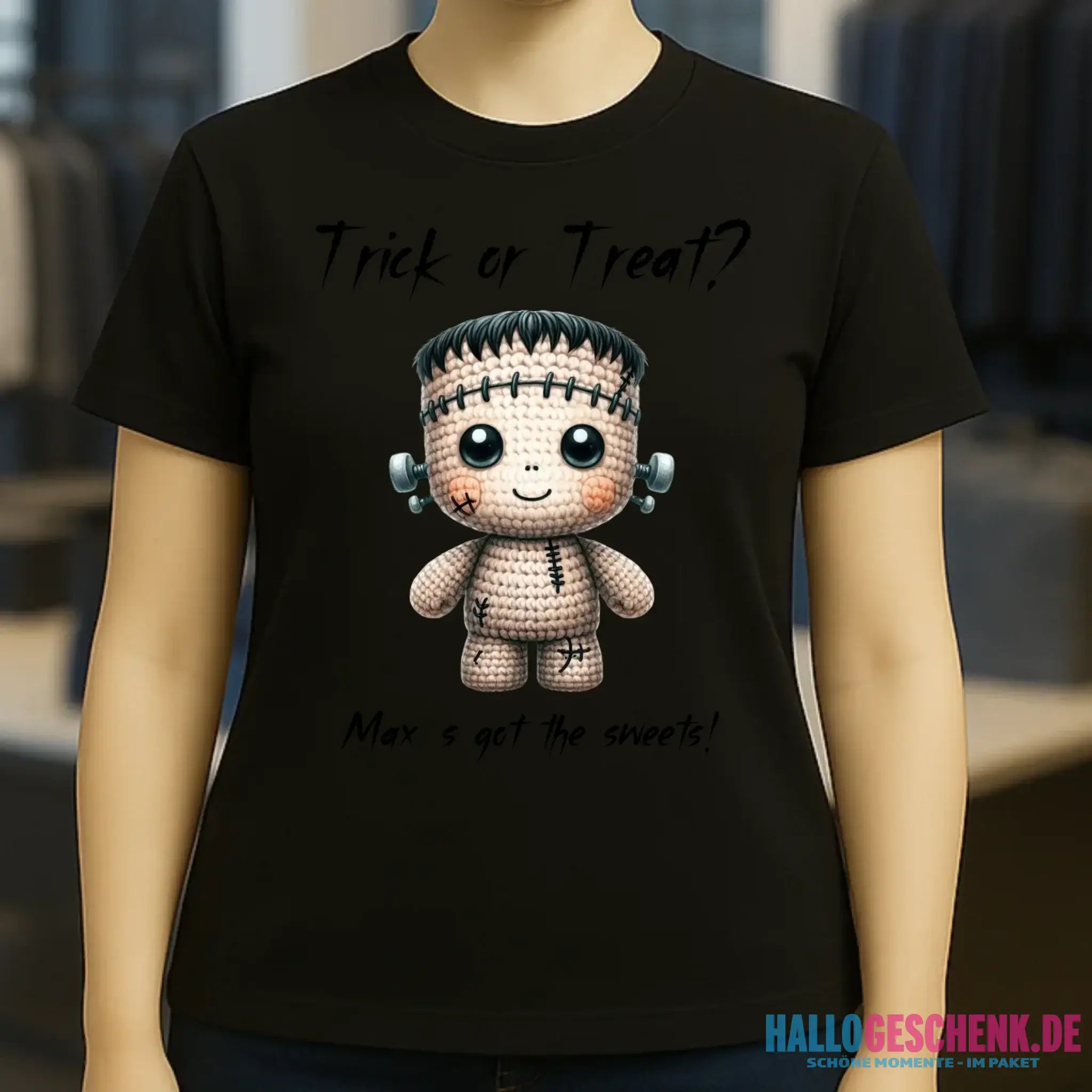 Cute Halloween • Wähle aus 20 Designs + Text • Ladies Premium T-Shirt XS-2XL aus Bio-Baumwolle für Damen • Exklusivdesign • personalisiert