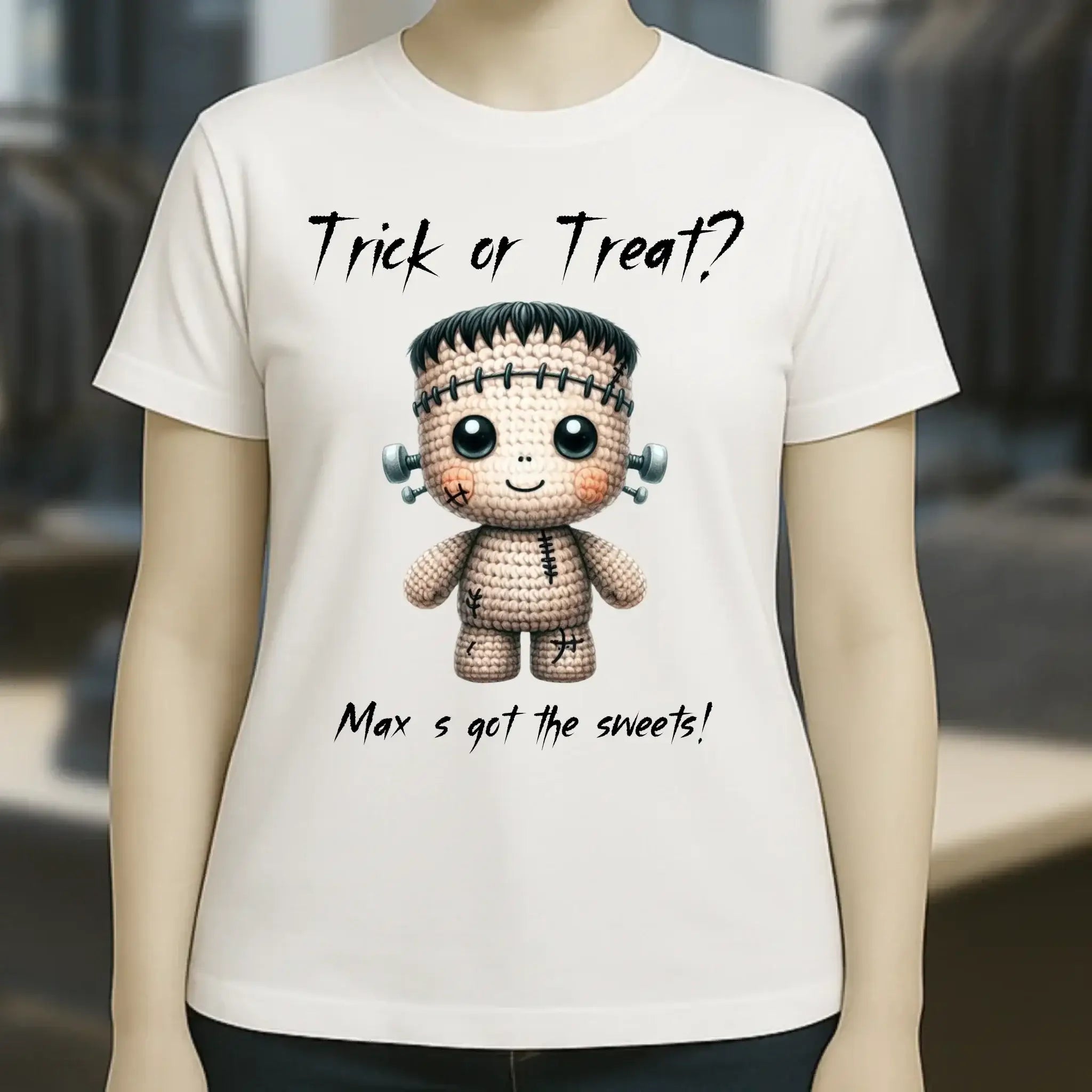 Cute Halloween • Wähle aus 20 Designs + Text • Ladies Premium T-Shirt XS-2XL aus Bio-Baumwolle für Damen • Exklusivdesign • personalisiert