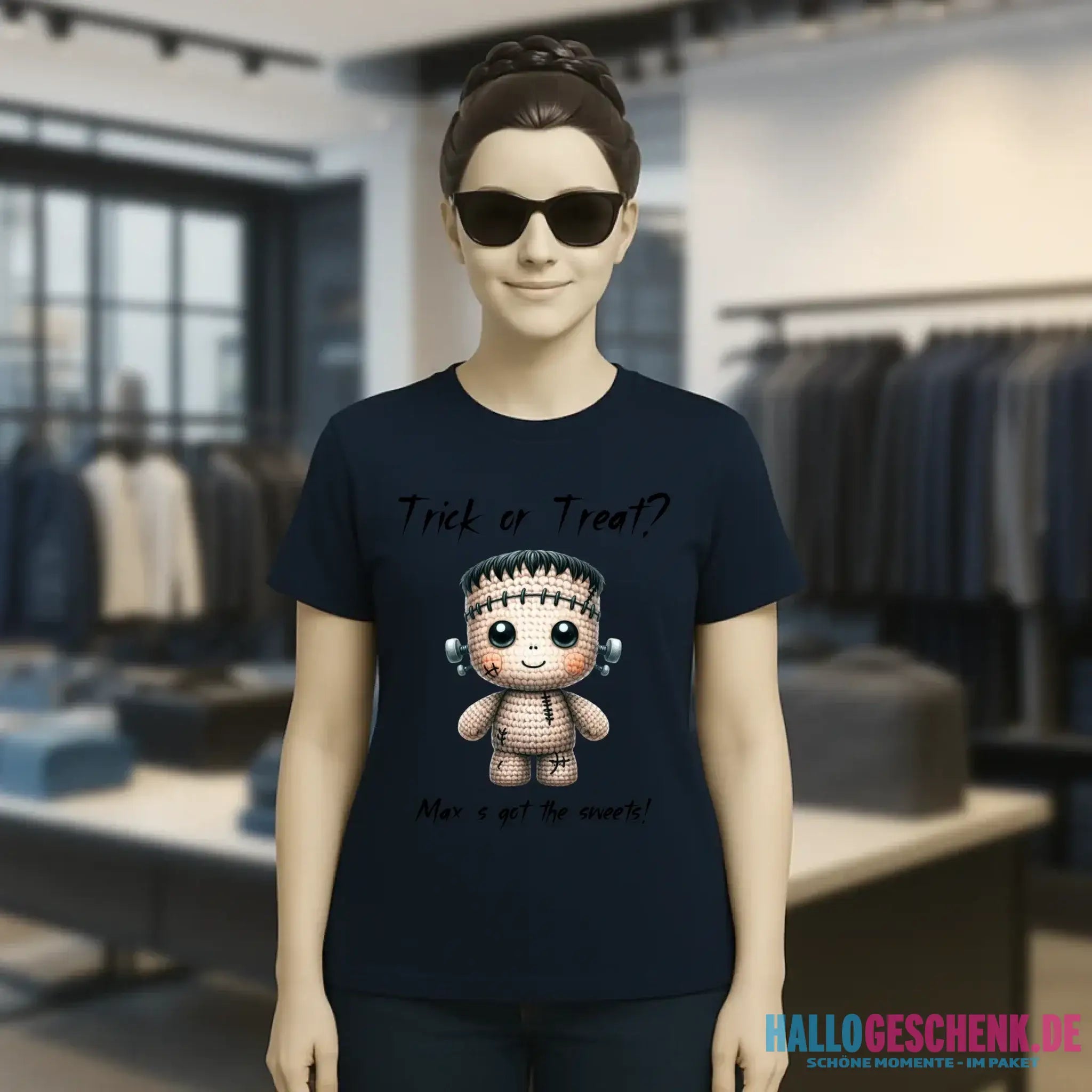 Cute Halloween • Wähle aus 20 Designs + Text • Ladies Premium T-Shirt XS-2XL aus Bio-Baumwolle für Damen • Exklusivdesign • personalisiert