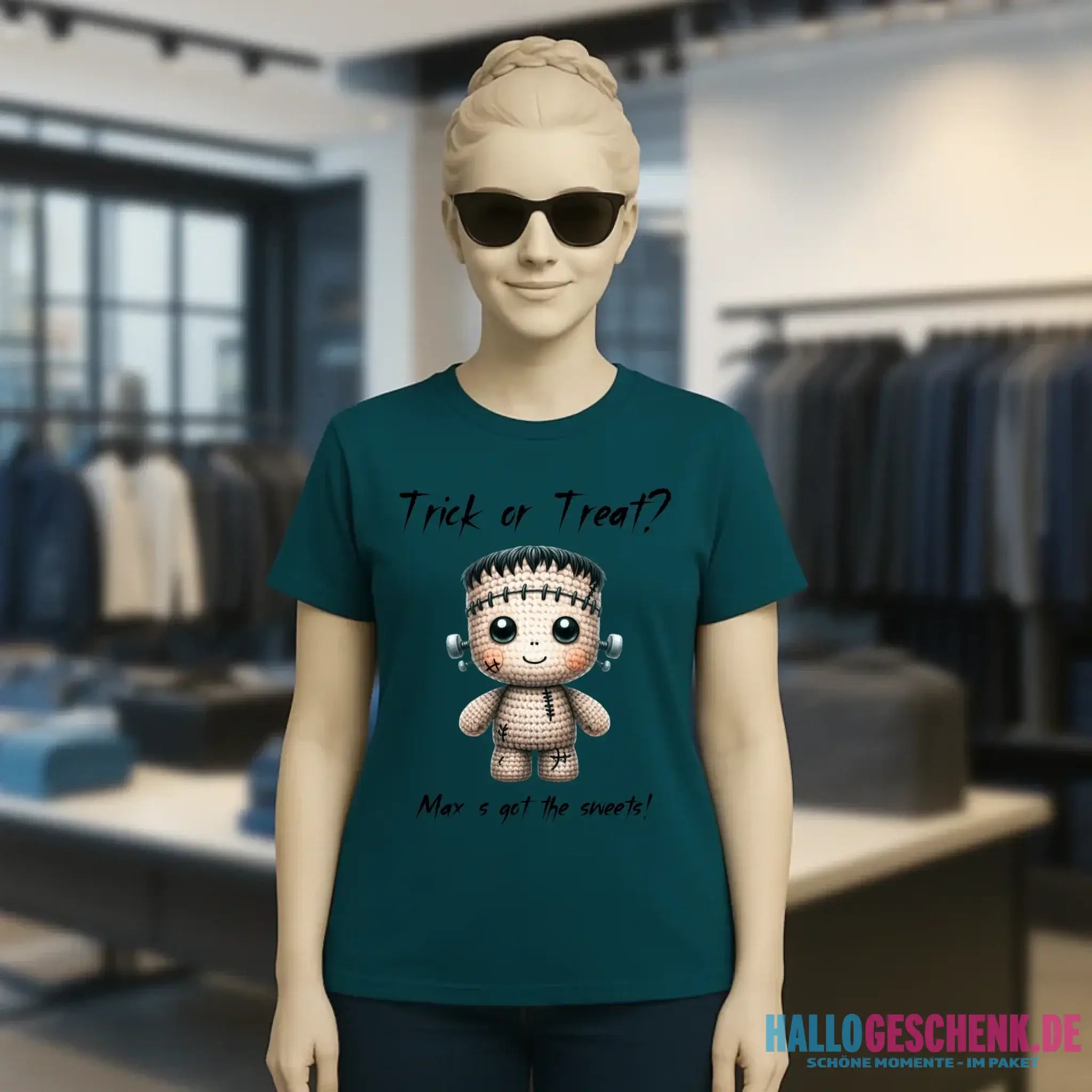 Cute Halloween • Wähle aus 20 Designs + Text • Ladies Premium T-Shirt XS-2XL aus Bio-Baumwolle für Damen • Exklusivdesign • personalisiert