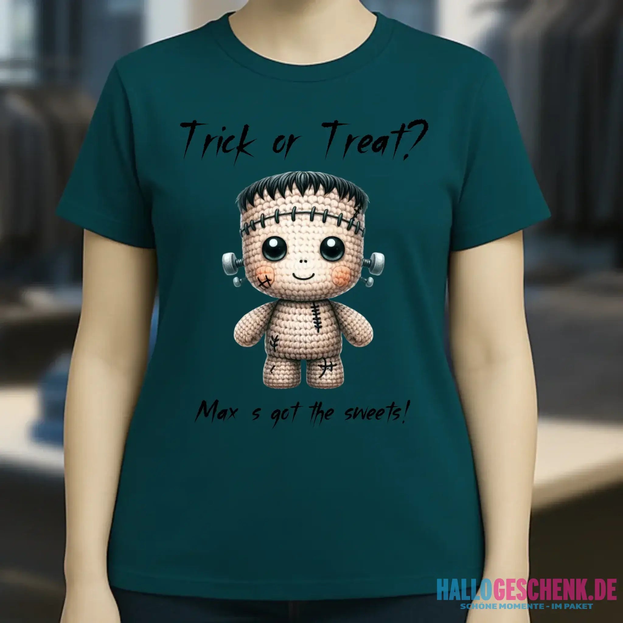 Cute Halloween • Wähle aus 20 Designs + Text • Ladies Premium T-Shirt XS-2XL aus Bio-Baumwolle für Damen • Exklusivdesign • personalisiert