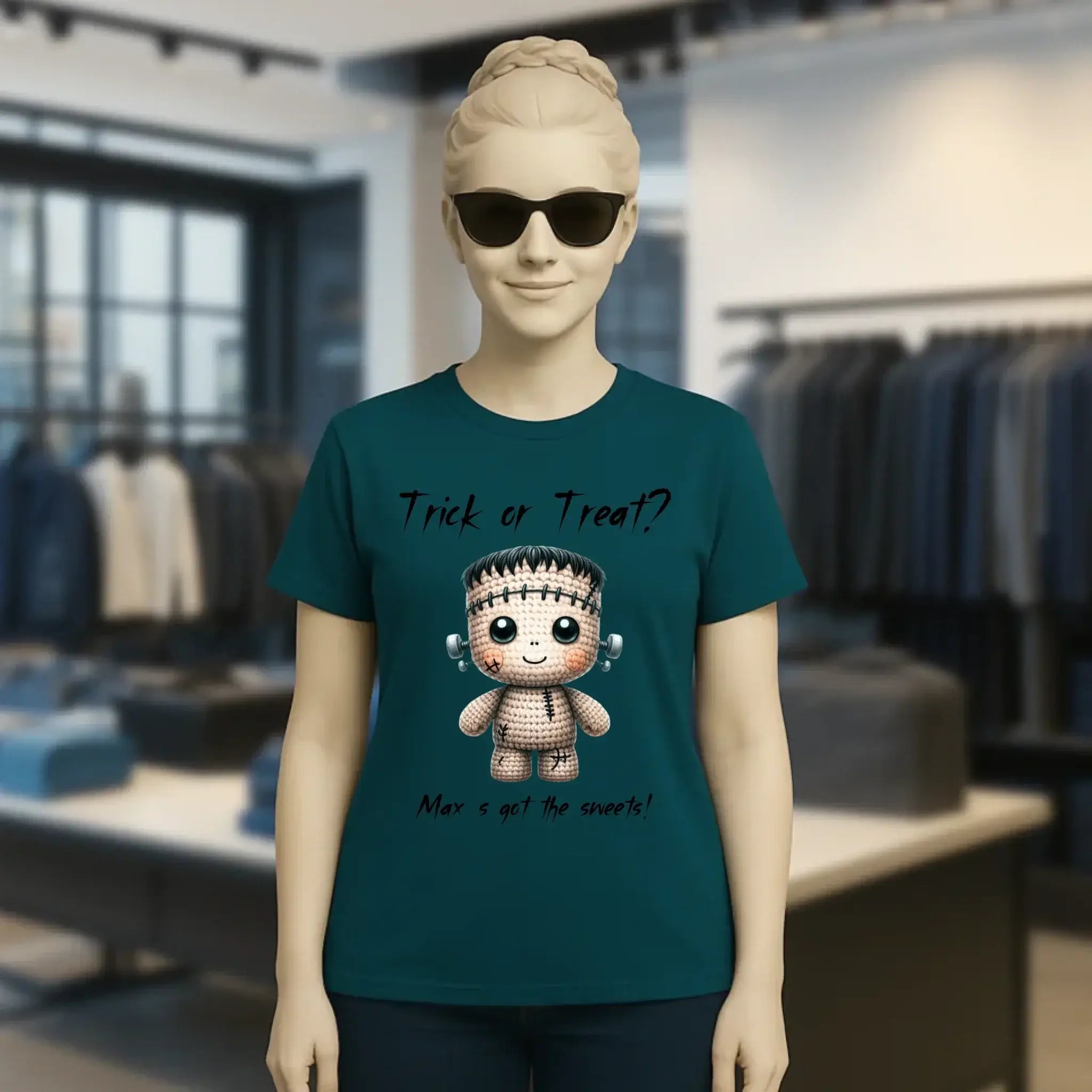 Cute Halloween • Wähle aus 20 Designs + Text • Ladies Premium T-Shirt XS-2XL aus Bio-Baumwolle für Damen • Exklusivdesign • personalisiert