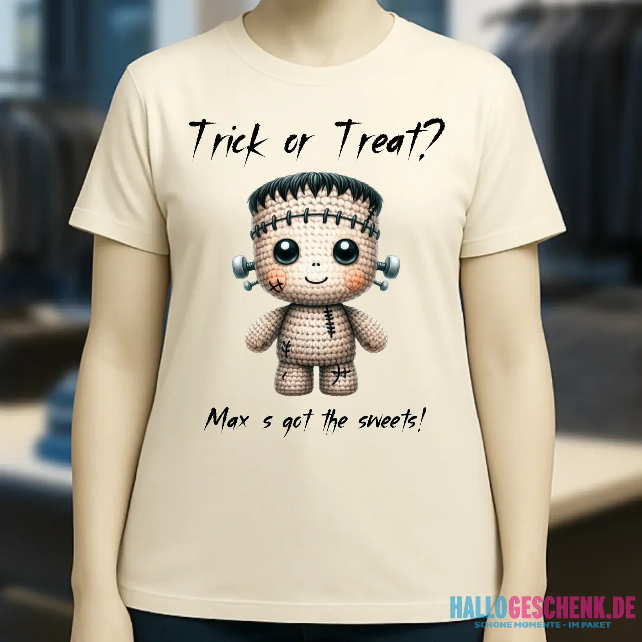 Cute Halloween • Wähle aus 20 Designs + Text • Ladies Premium T-Shirt XS-2XL aus Bio-Baumwolle für Damen • Exklusivdesign • personalisiert