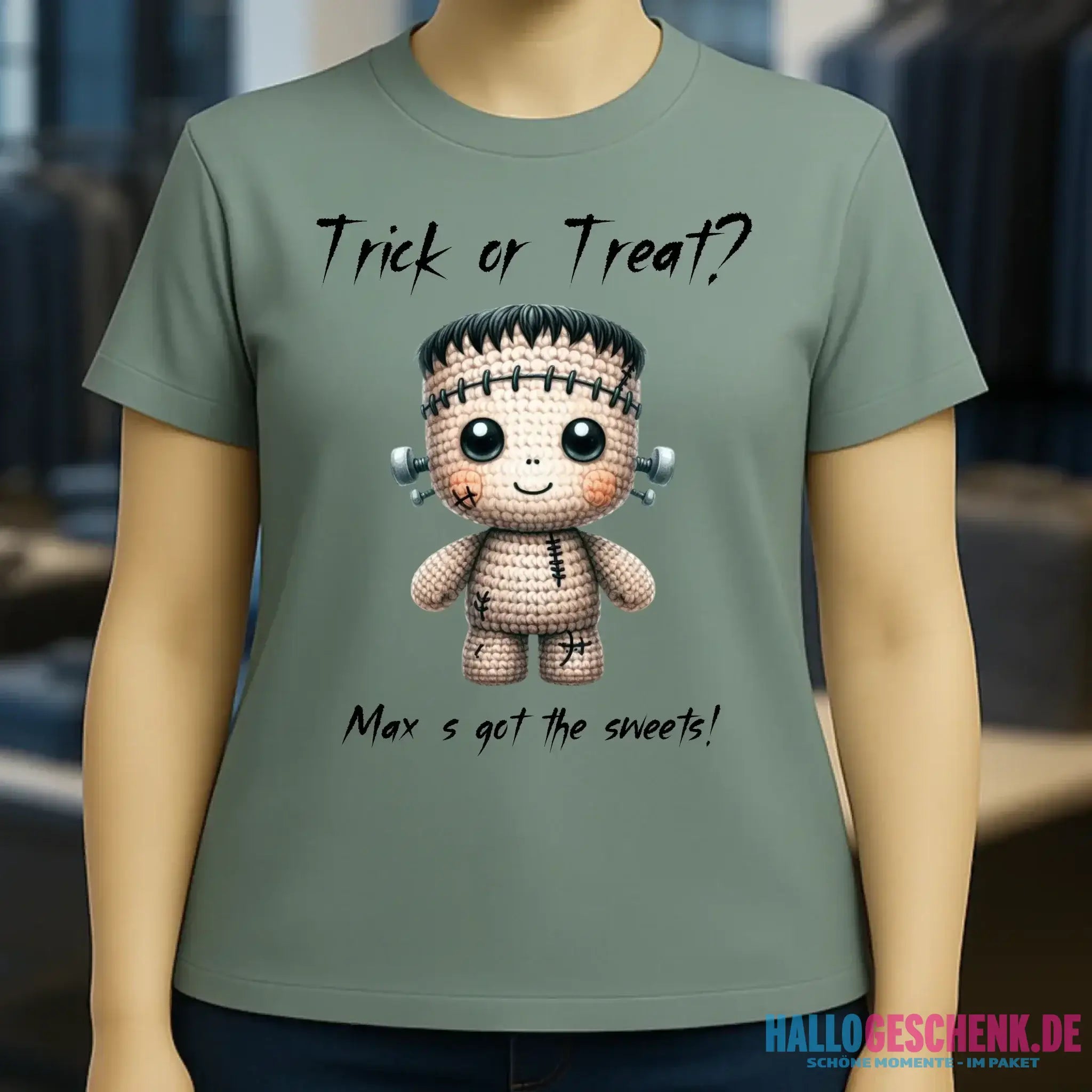 Cute Halloween • Wähle aus 20 Designs + Text • Ladies Premium T-Shirt XS-2XL aus Bio-Baumwolle für Damen • Exklusivdesign • personalisiert