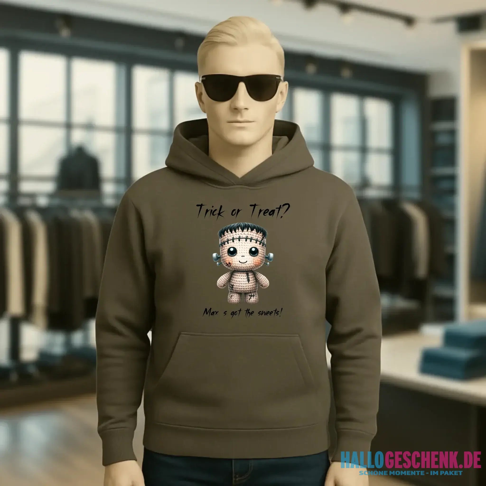 Cute Halloween • Wähle aus 20 Designs + Text • Unisex Premium Hoodie XS-5XL aus Bio-Baumwolle für Damen & Herren • Exklusivdesign • personalisiert
