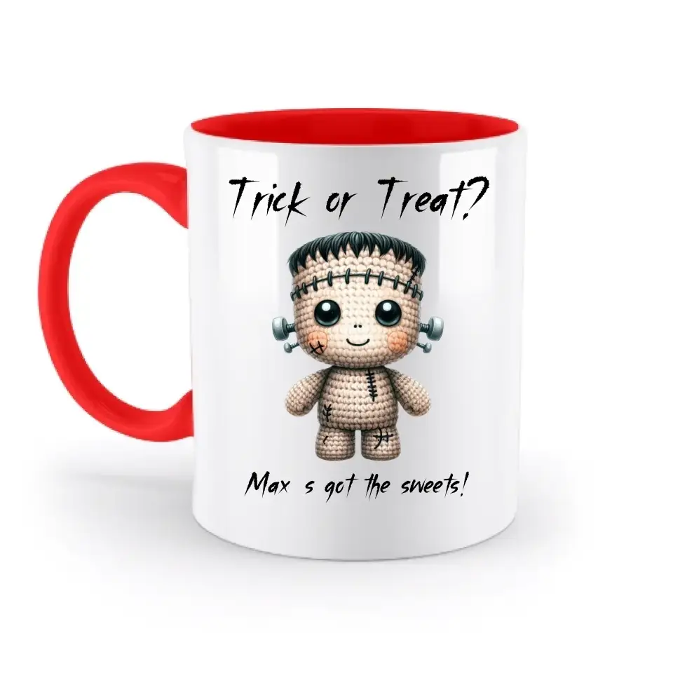 Cute Halloween • Wähle aus 20 Designs + Text • zweifarbige Tasse • Exklusivdesign • personalisiert