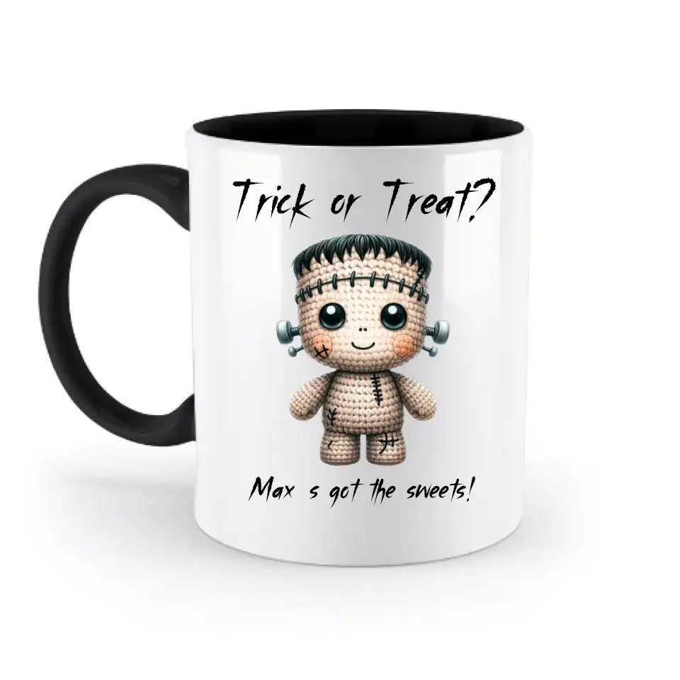Cute Halloween • Wähle aus 20 Designs + Text • zweifarbige Tasse • Exklusivdesign • personalisiert