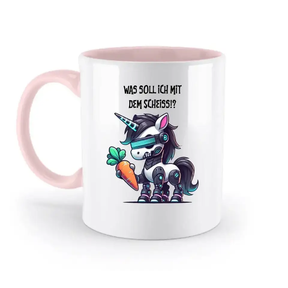 CYBER EINHORN + Text • Halloween • zweifarbige Tasse • Exklusivdesign • personalisiert