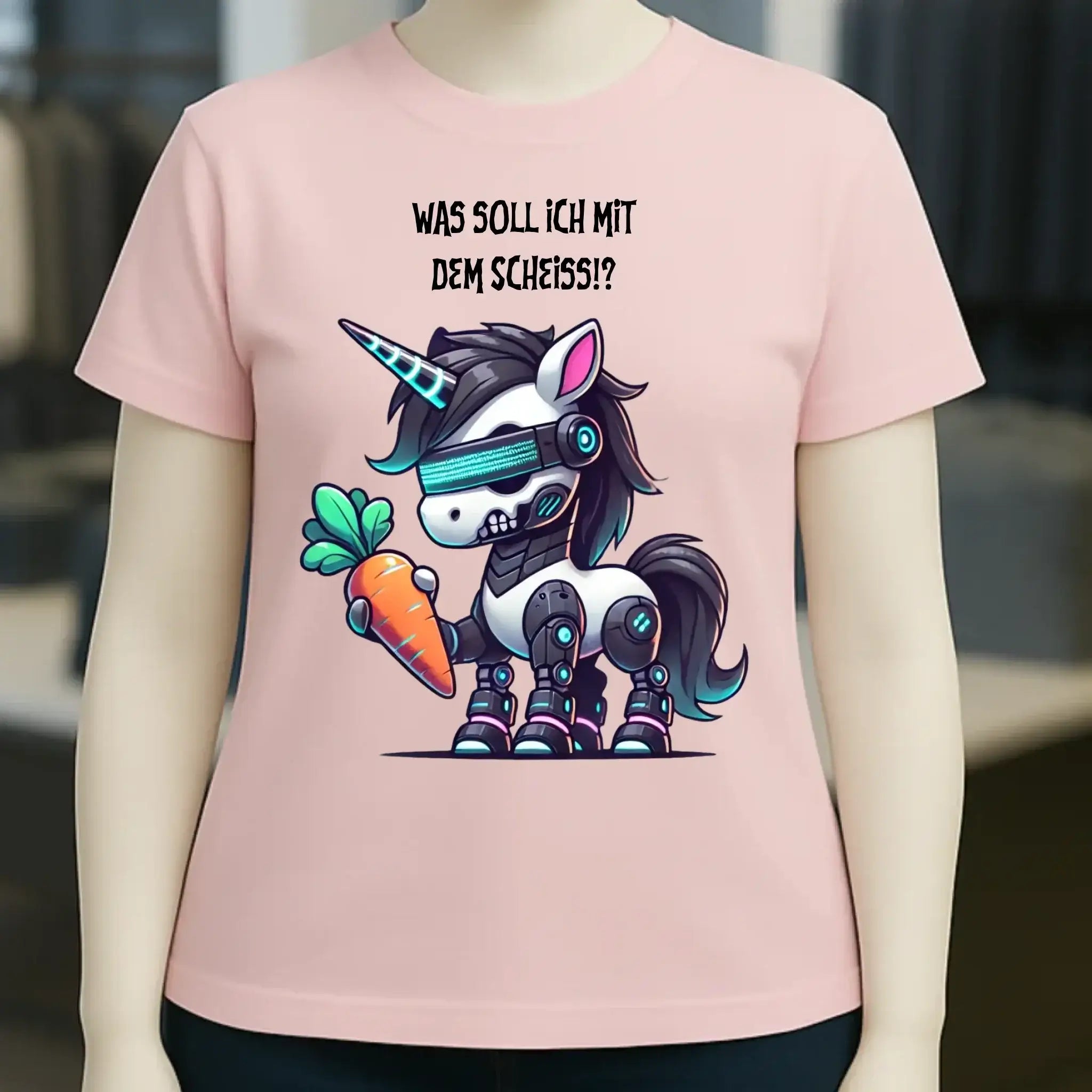 CYBER EINHORN + Text • Ladies Premium T-Shirt XS-2XL aus Bio-Baumwolle für Damen • Exklusivdesign • personalisiert