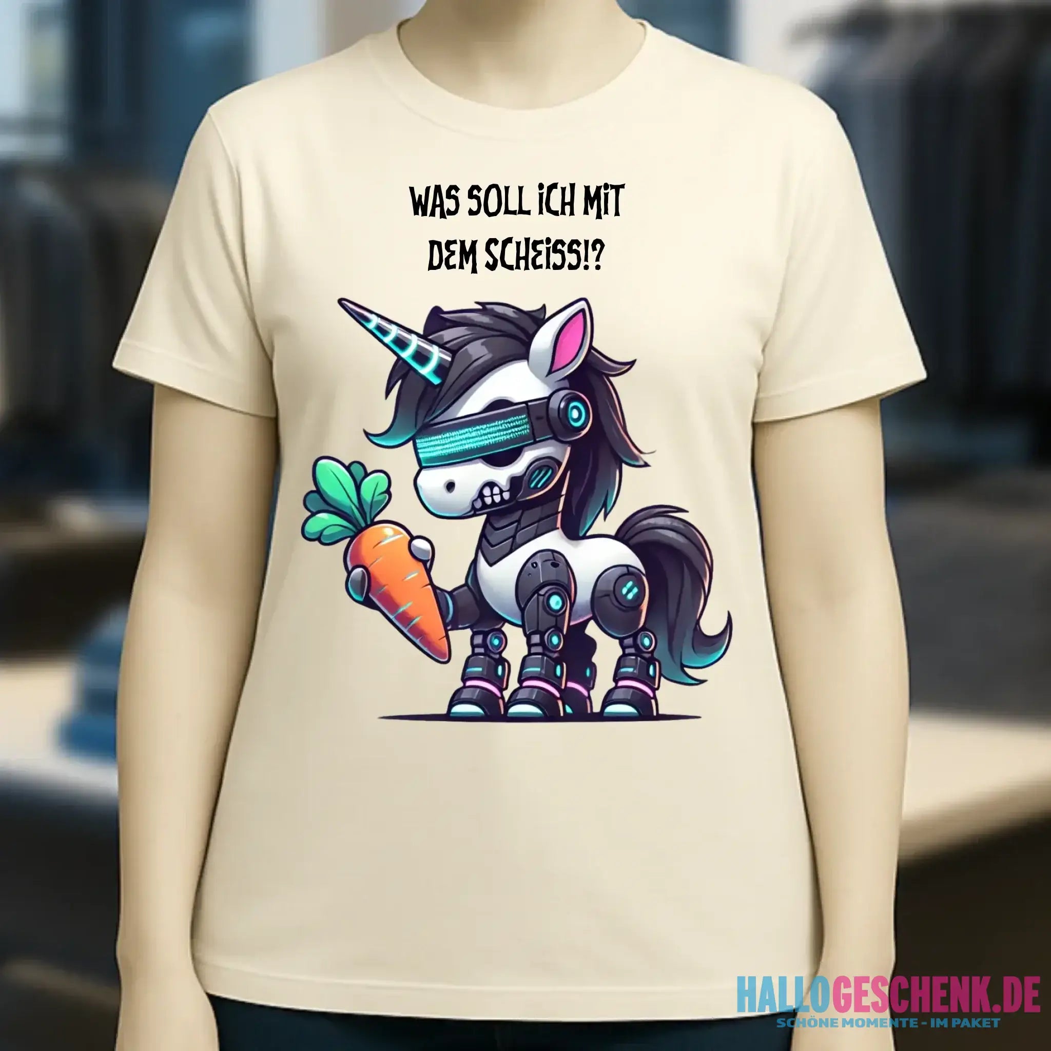 CYBER EINHORN + Text • Ladies Premium T-Shirt XS-2XL aus Bio-Baumwolle für Damen • Exklusivdesign • personalisiert
