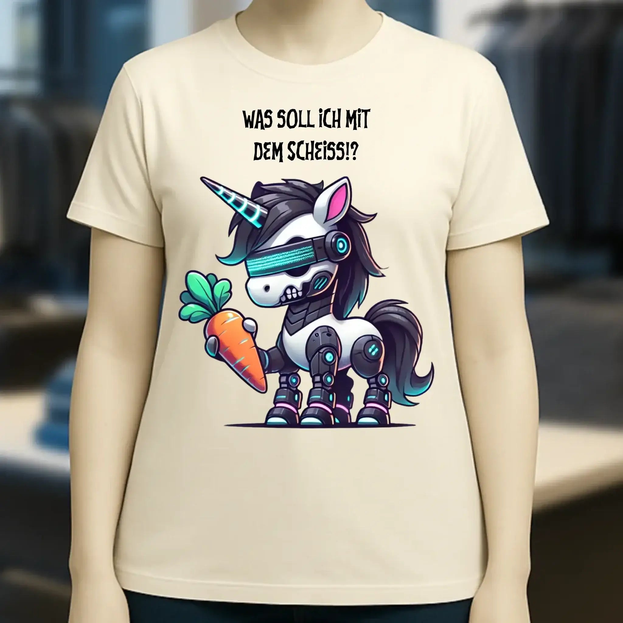 CYBER EINHORN + Text • Ladies Premium T-Shirt XS-2XL aus Bio-Baumwolle für Damen • Exklusivdesign • personalisiert