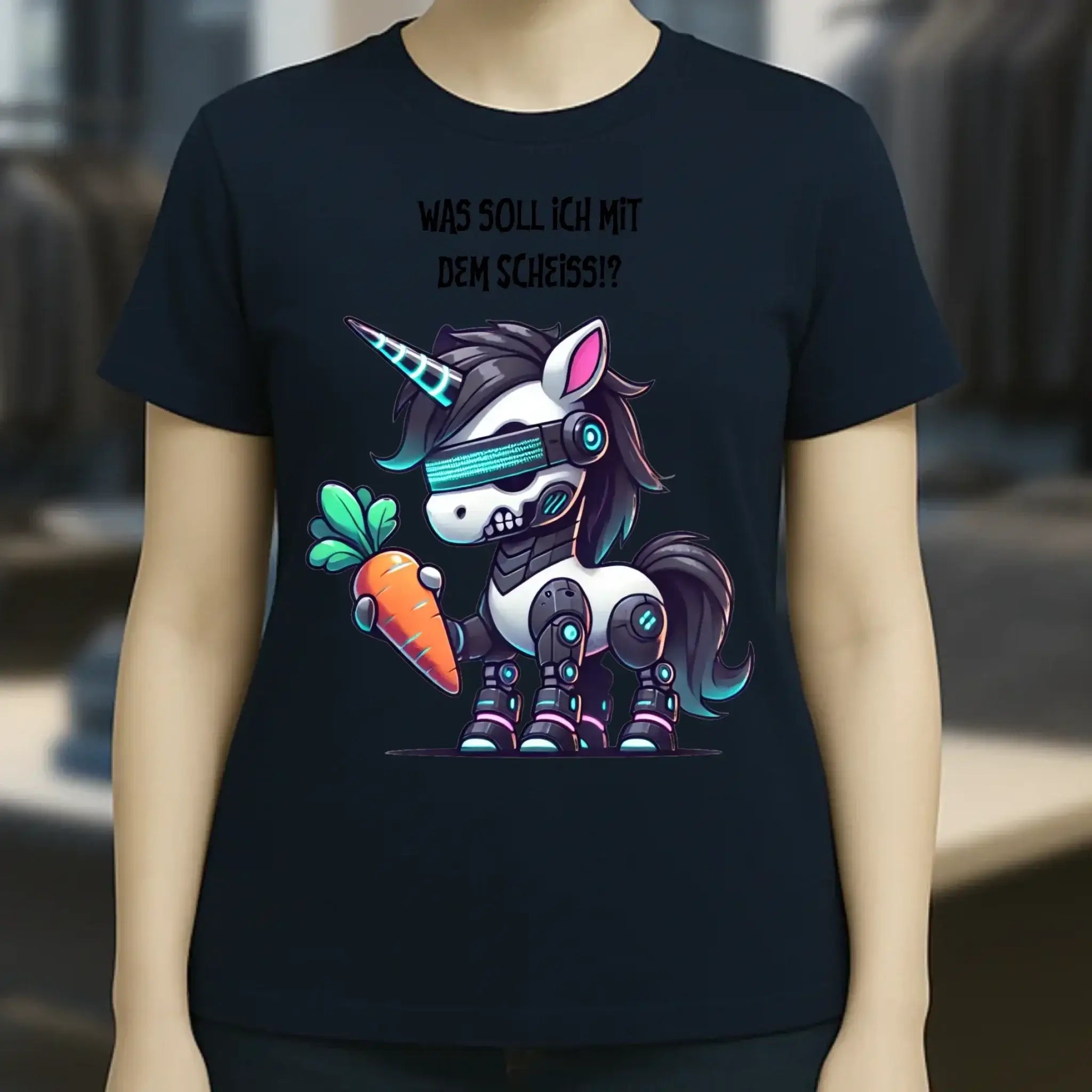 CYBER EINHORN + Text • Ladies Premium T-Shirt XS-2XL aus Bio-Baumwolle für Damen • Exklusivdesign • personalisiert