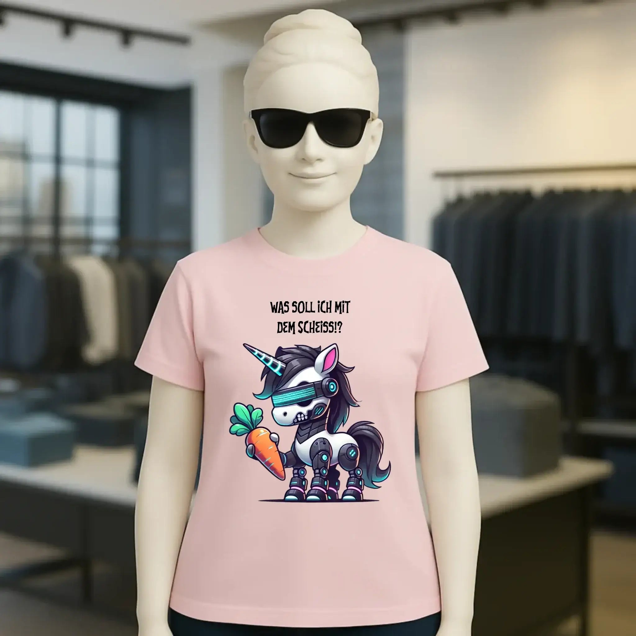 CYBER EINHORN + Text • Ladies Premium T-Shirt XS-2XL aus Bio-Baumwolle für Damen • Exklusivdesign • personalisiert