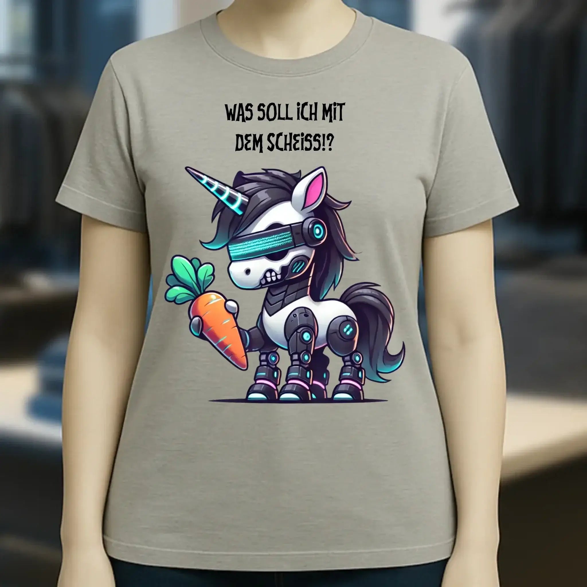 CYBER EINHORN + Text • Ladies Premium T-Shirt XS-2XL aus Bio-Baumwolle für Damen • Exklusivdesign • personalisiert