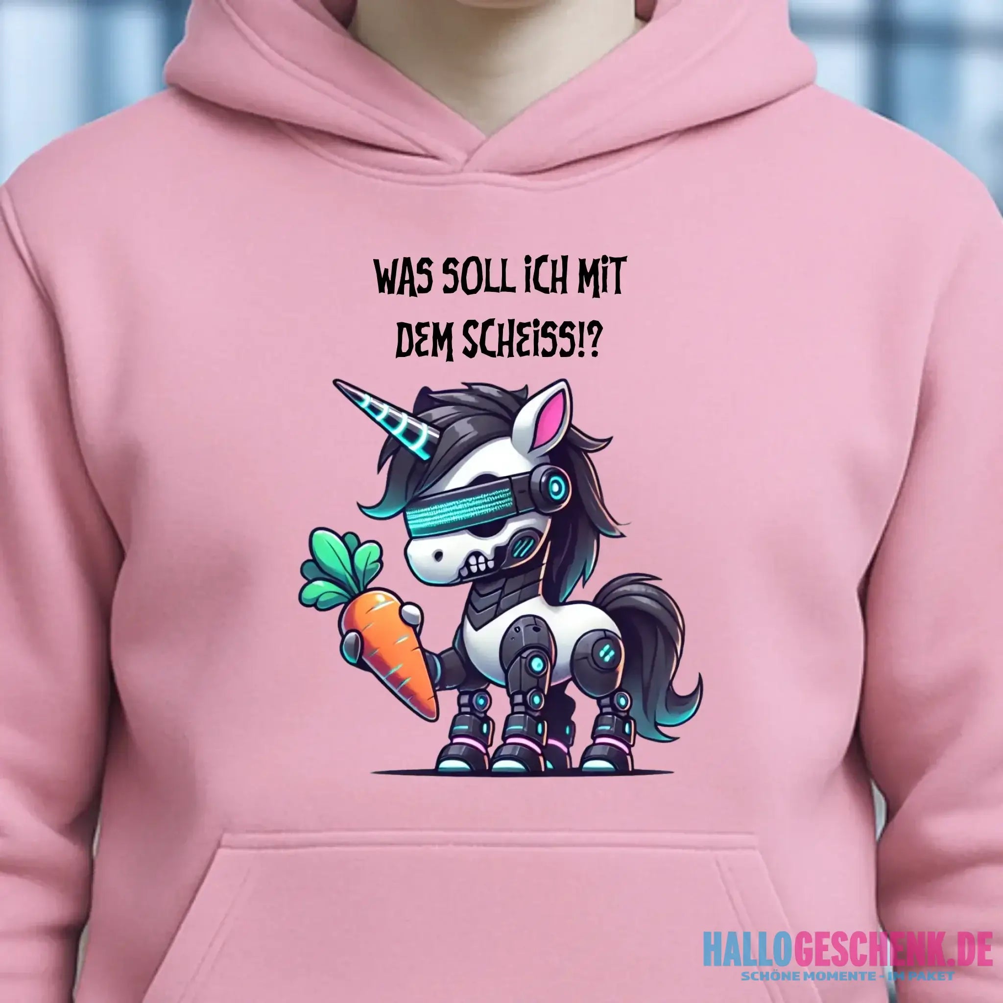 CYBER EINHORN + Text • Unisex Premium Hoodie XS-5XL aus Bio-Baumwolle für Damen & Herren • Exklusivdesign • personalisiert