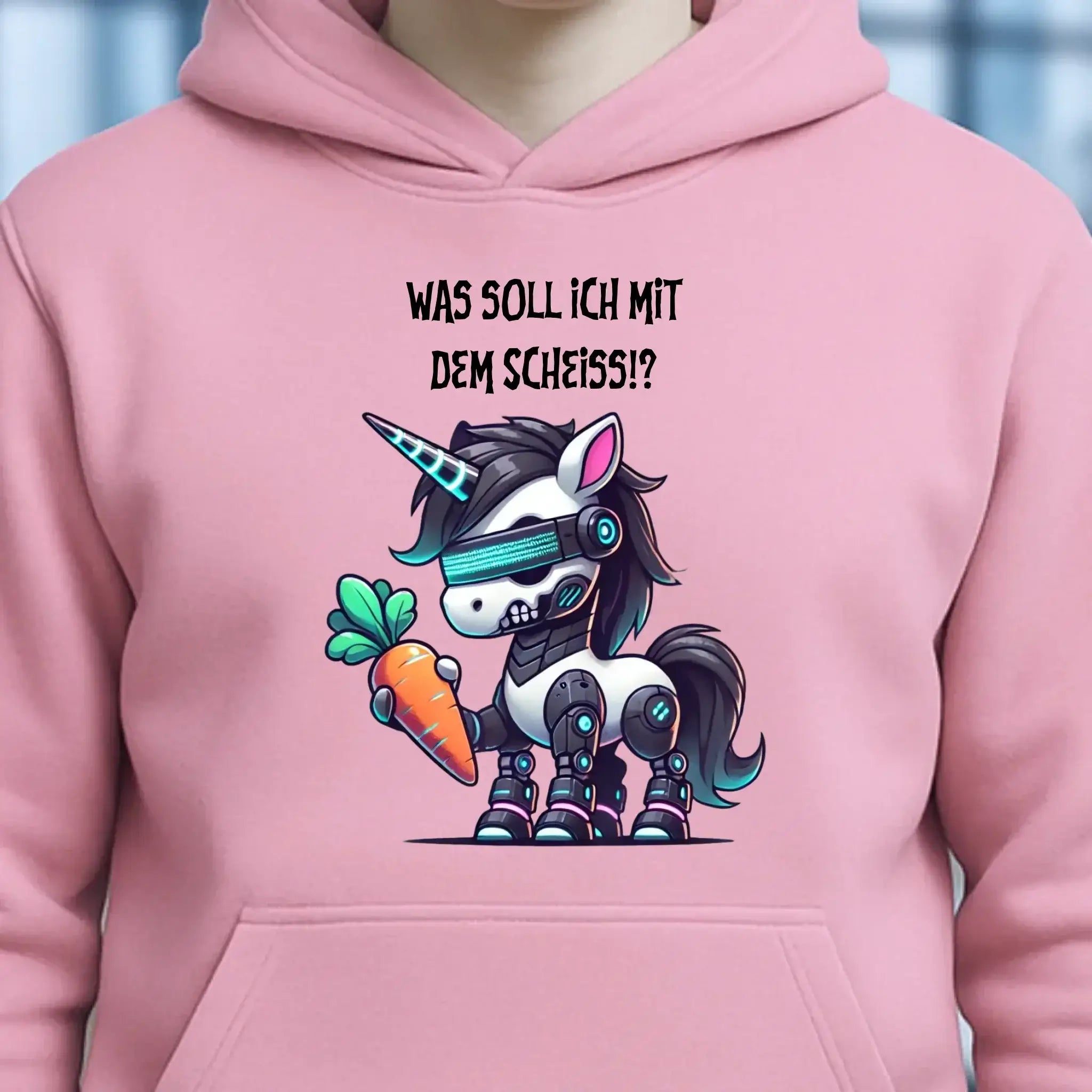 CYBER EINHORN + Text • Unisex Premium Hoodie XS-5XL aus Bio-Baumwolle für Damen & Herren • Exklusivdesign • personalisiert