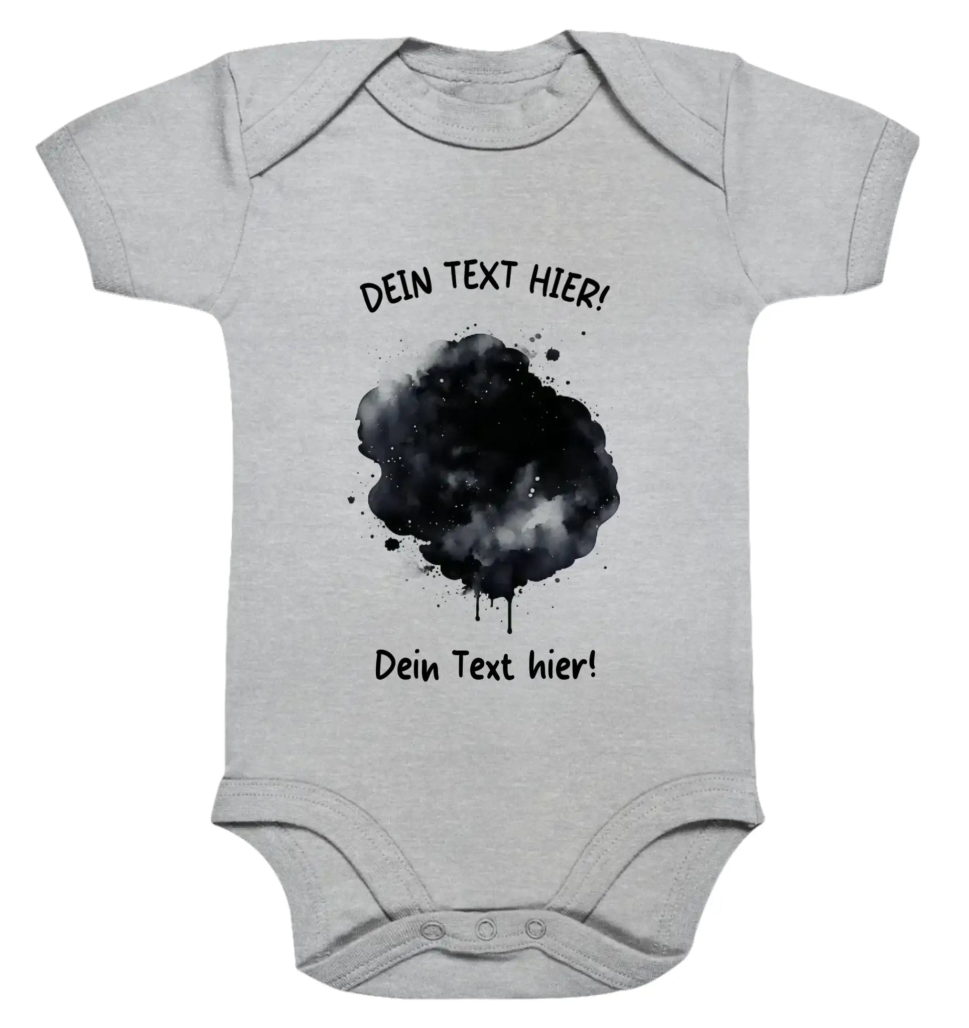 Farbklecks-Effekt • mehrere Artikel • ’Statement-Collection’ • Wunschtext • Mein Fotomotiv - Premium Baby Bodysuit