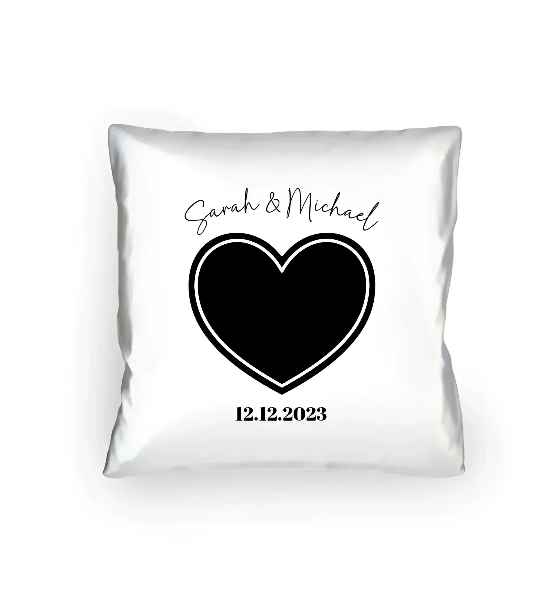Dein Bild im "Couple-Herz"-Design - Kissen 40x40 cm