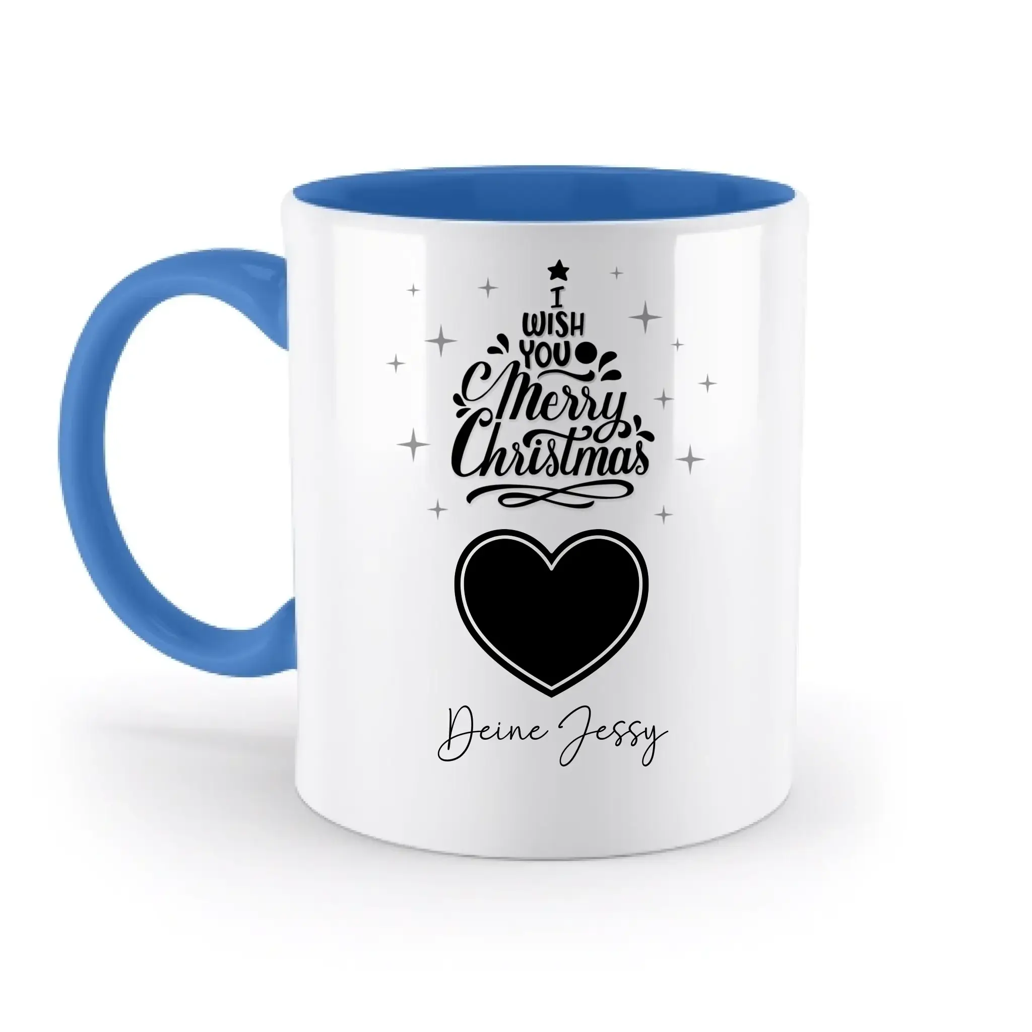 Dein Bild im Merry Christmas Tree + Name für Weihnachten • zweifarbige Tasse spülmaschinengeeignet • Exklusivdesign • personalisiert