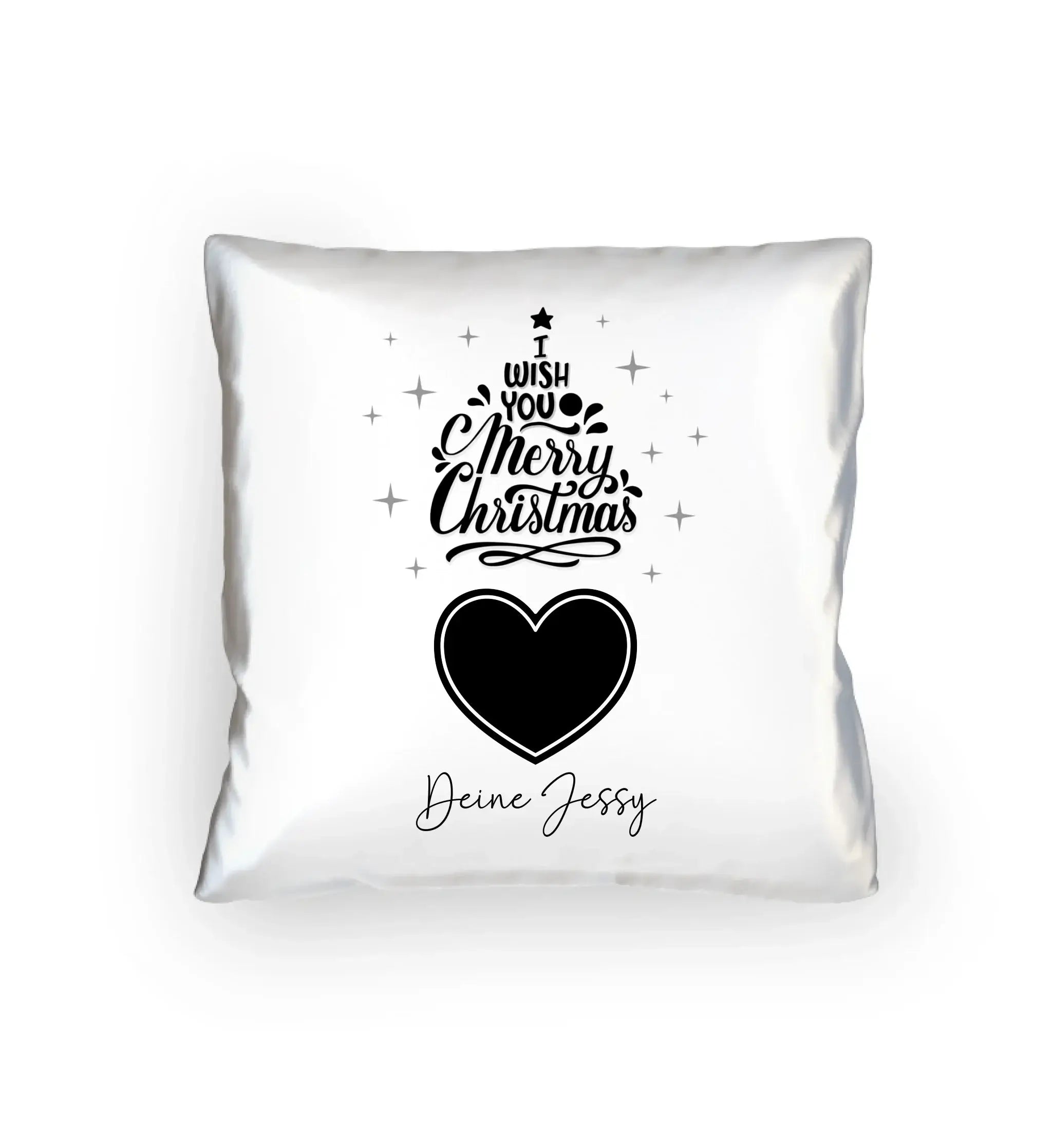 Dein Bild im Merry Christmas Tree + Name für Weihnachten • Kissen 40x40 cm • personalisiert