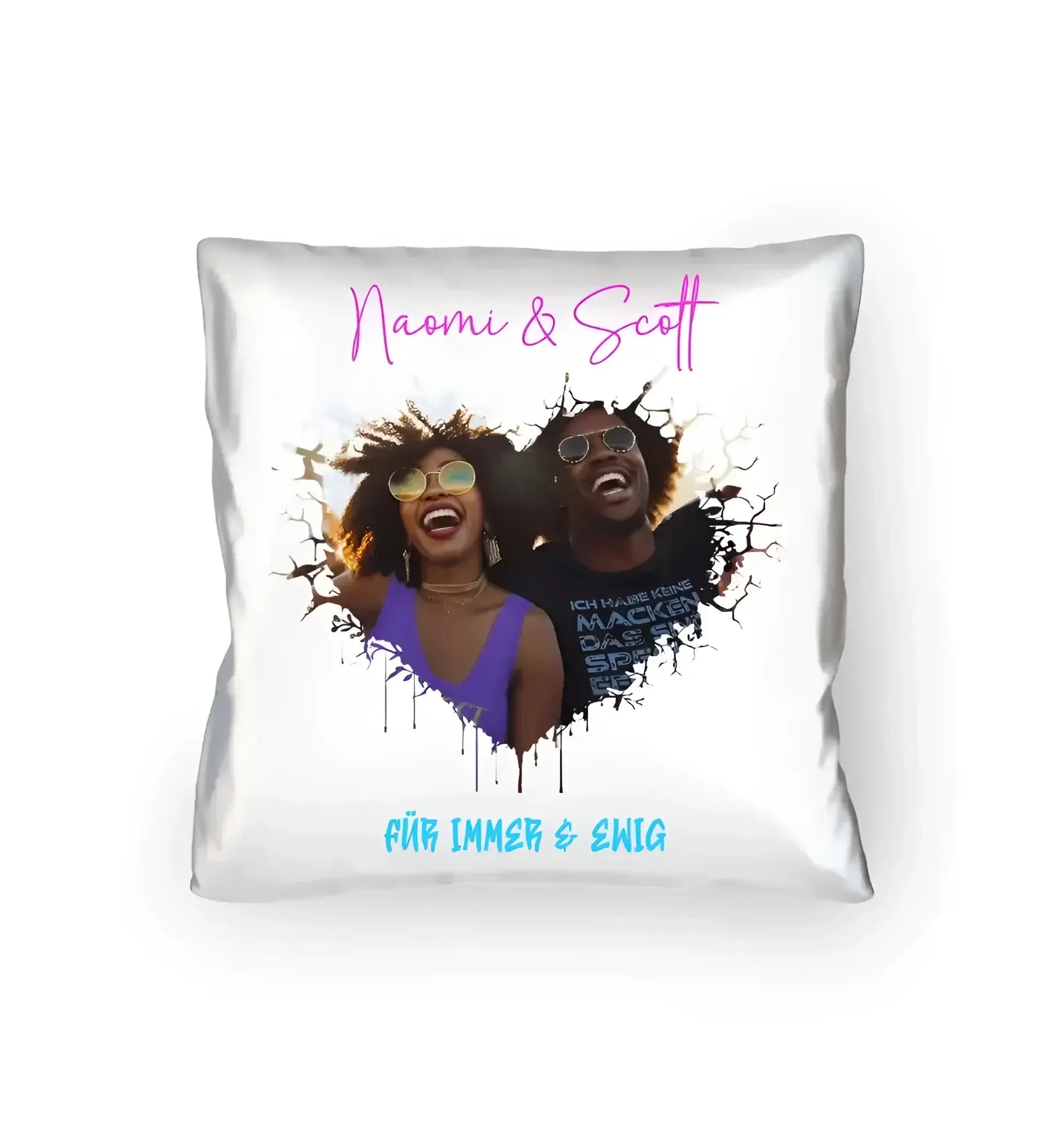 Dein Bild im "Wild-Heart" Design - Kissen 40x40 cm