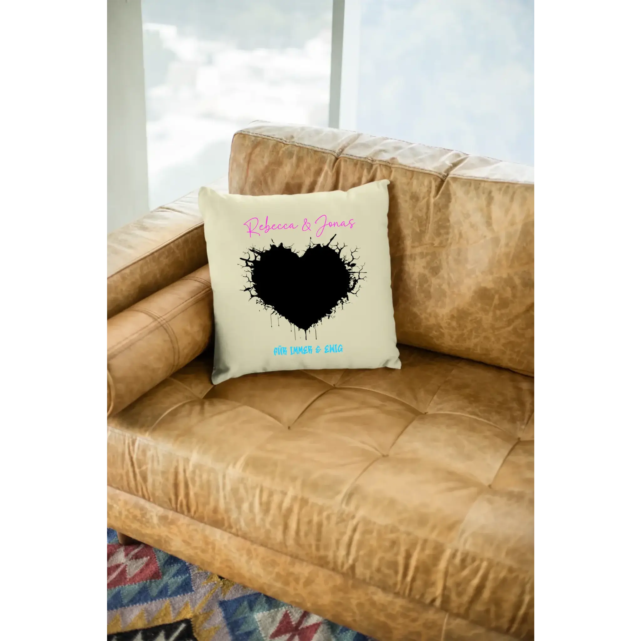 Dein Bild im "Wild-Heart" Design - Kissen 40x40 cm