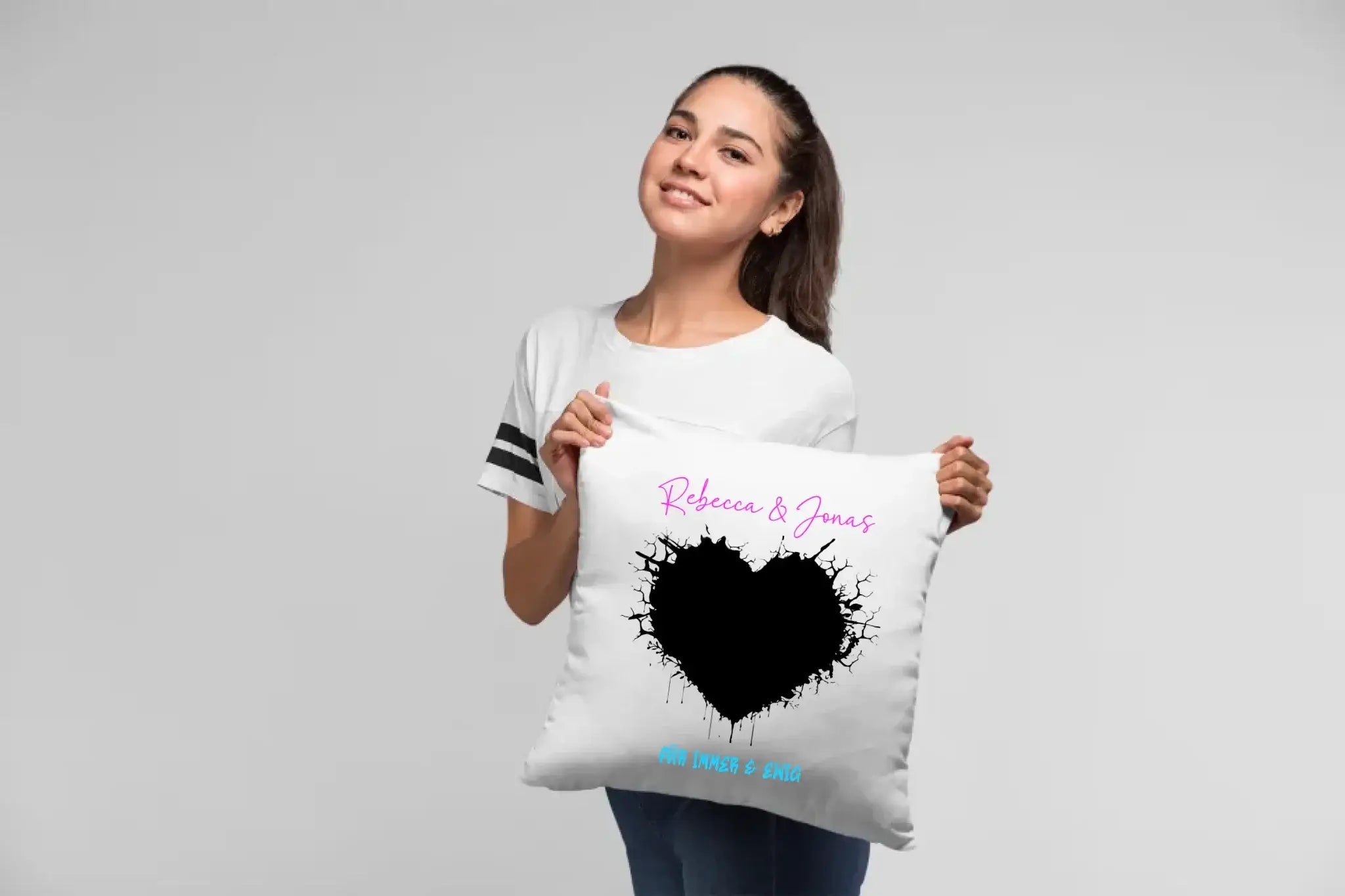 Dein Bild im "Wild-Heart" Design - Kissen 40x40 cm