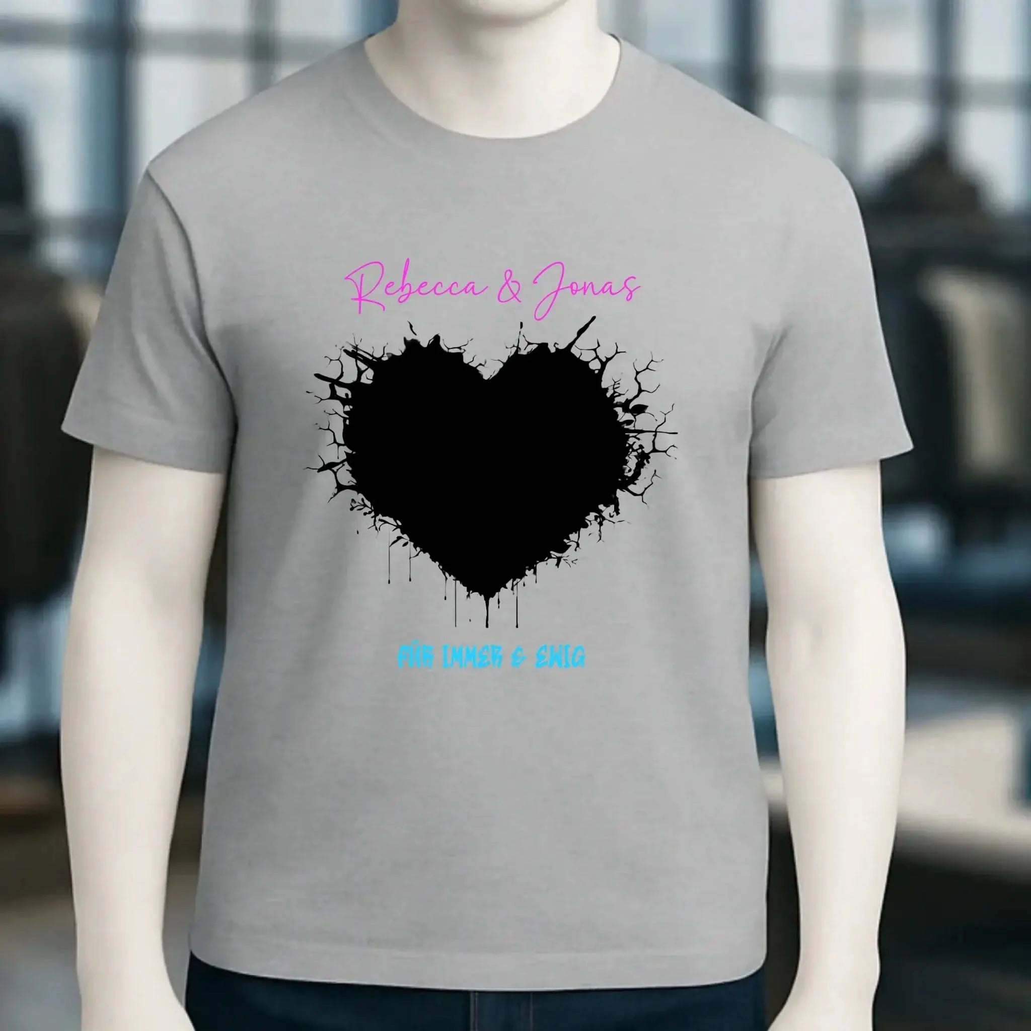 Dein Bild im "Wild-Heart" Design personalisierbar - Unisex Premium T-Shirt XS-5XL aus Bio-Baumwolle für Damen & Herren