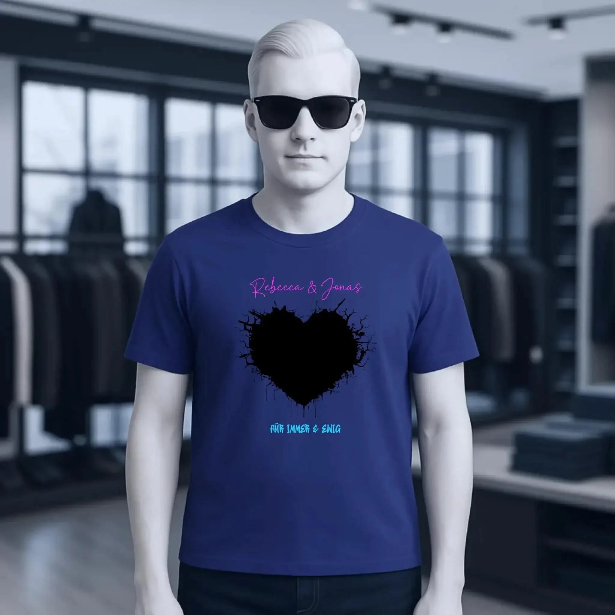 Dein Bild im "Wild-Heart" Design personalisierbar - Unisex Premium T-Shirt XS-5XL aus Bio-Baumwolle für Damen & Herren