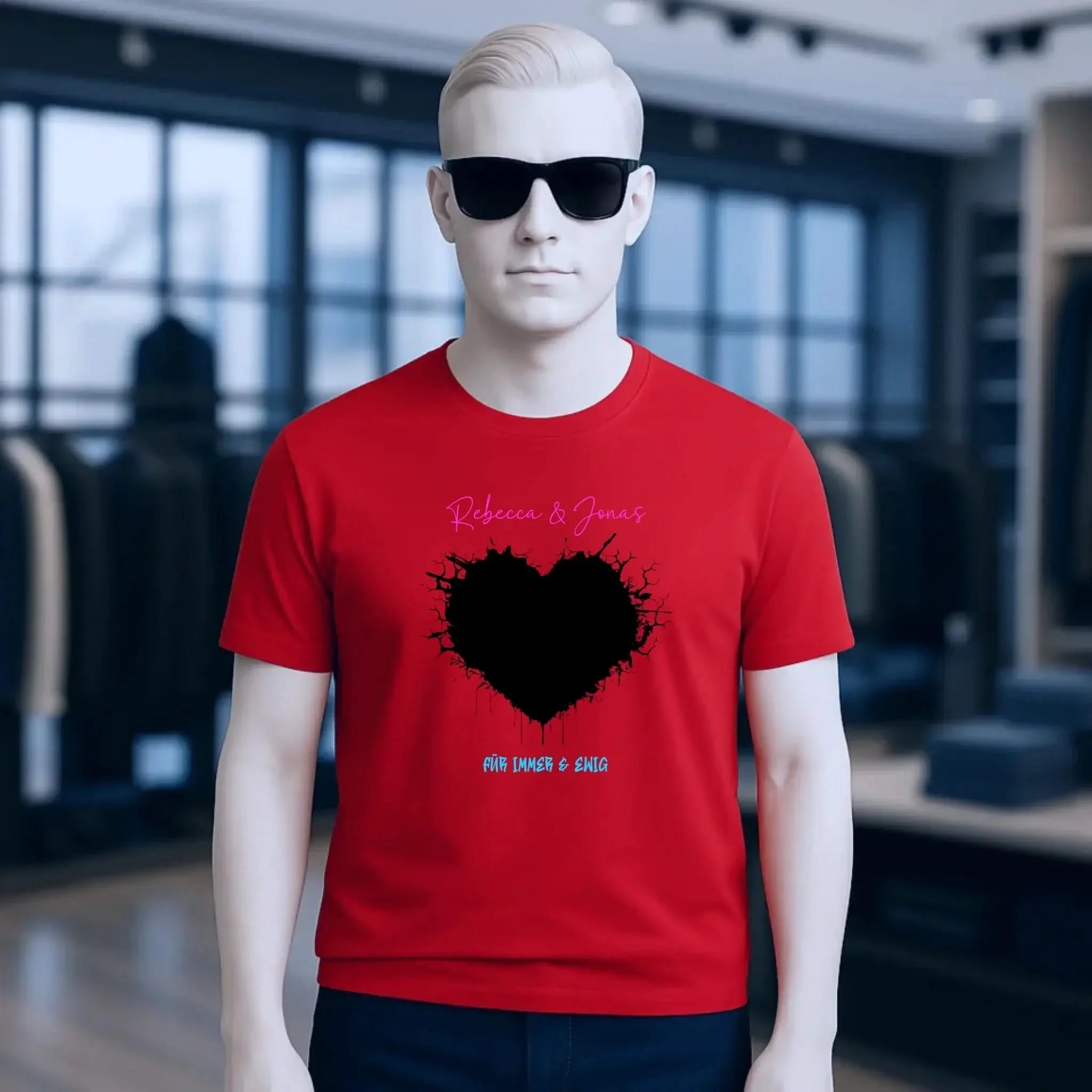 Dein Bild im "Wild-Heart" Design personalisierbar - Unisex Premium T-Shirt XS-5XL aus Bio-Baumwolle für Damen & Herren