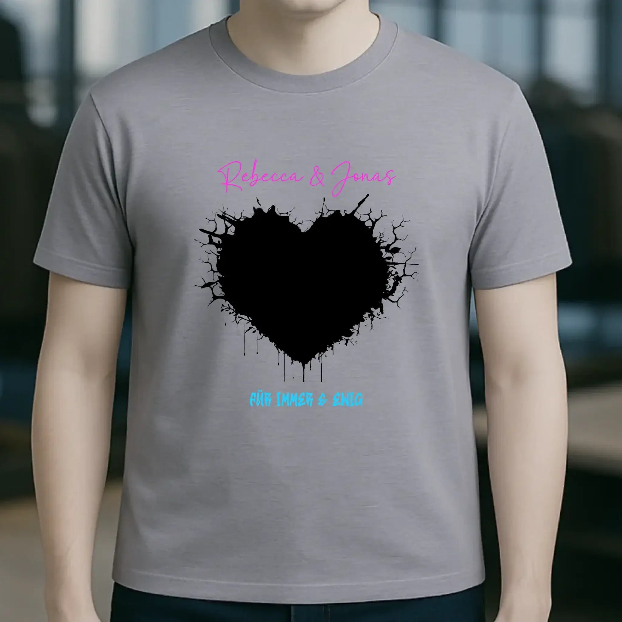 Dein Bild im "Wild-Heart" Design personalisierbar - Unisex Premium T-Shirt XS-5XL aus Bio-Baumwolle für Damen & Herren
