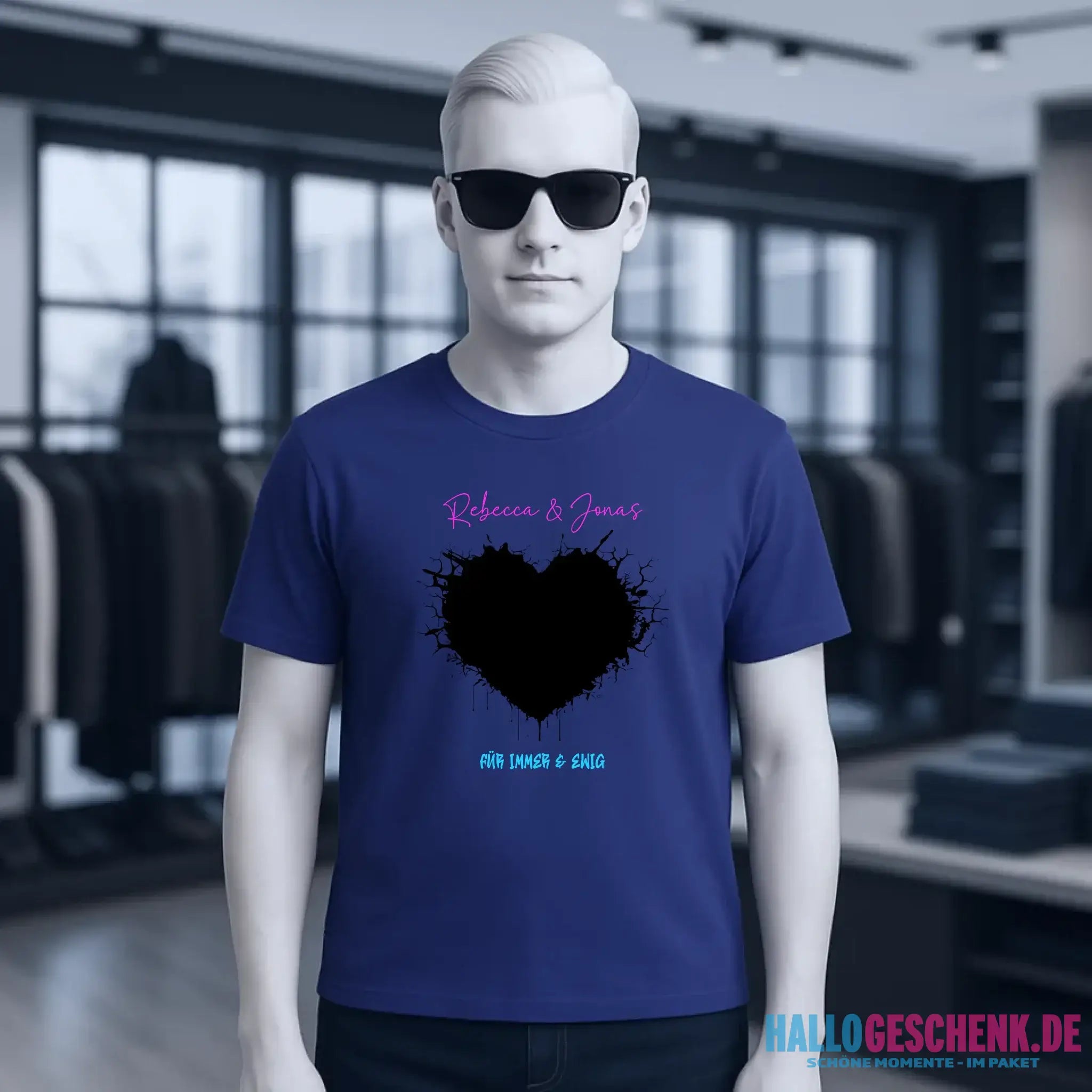 Dein Bild im "Wild-Heart" Design personalisierbar - Unisex Premium T-Shirt XS-5XL aus Bio-Baumwolle für Damen & Herren