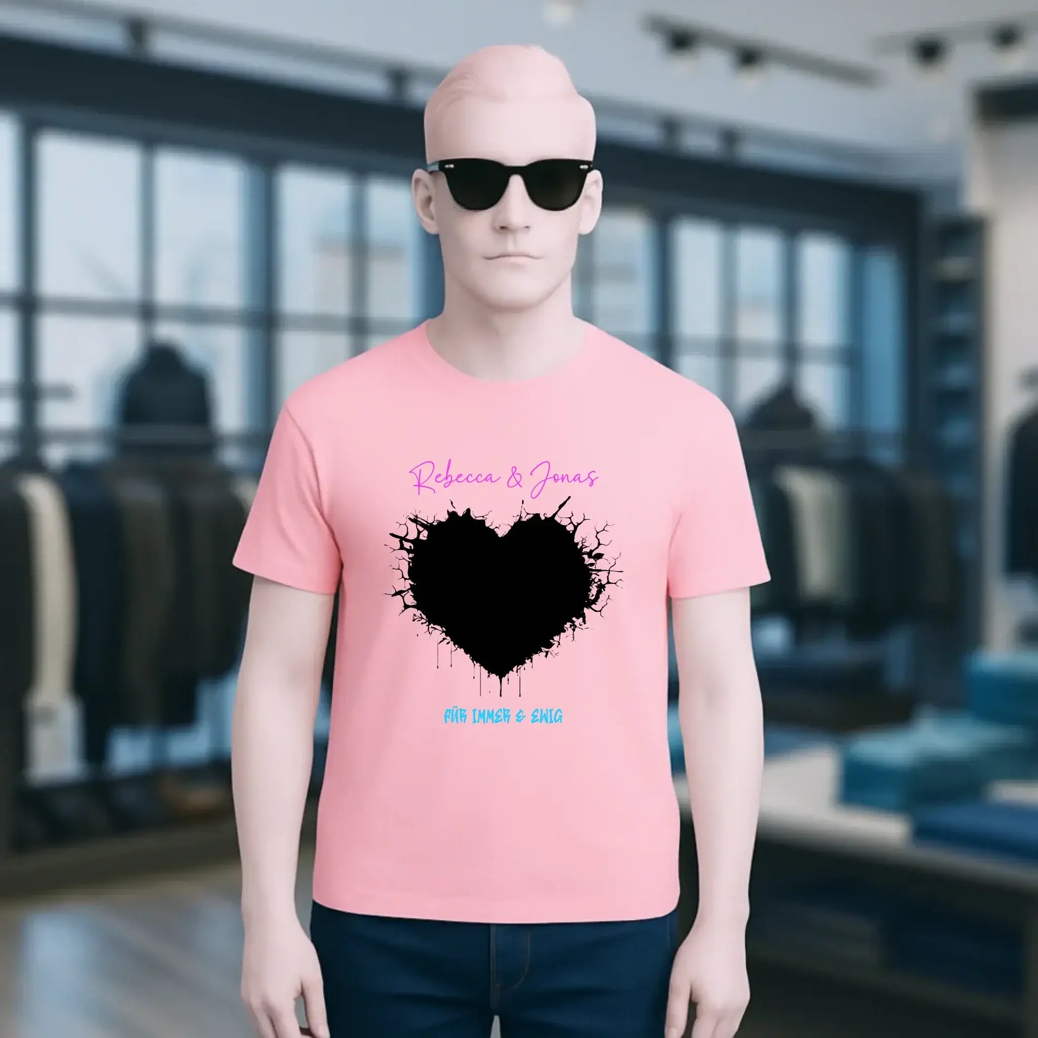 Dein Bild im "Wild-Heart" Design personalisierbar - Unisex Premium T-Shirt XS-5XL aus Bio-Baumwolle für Damen & Herren