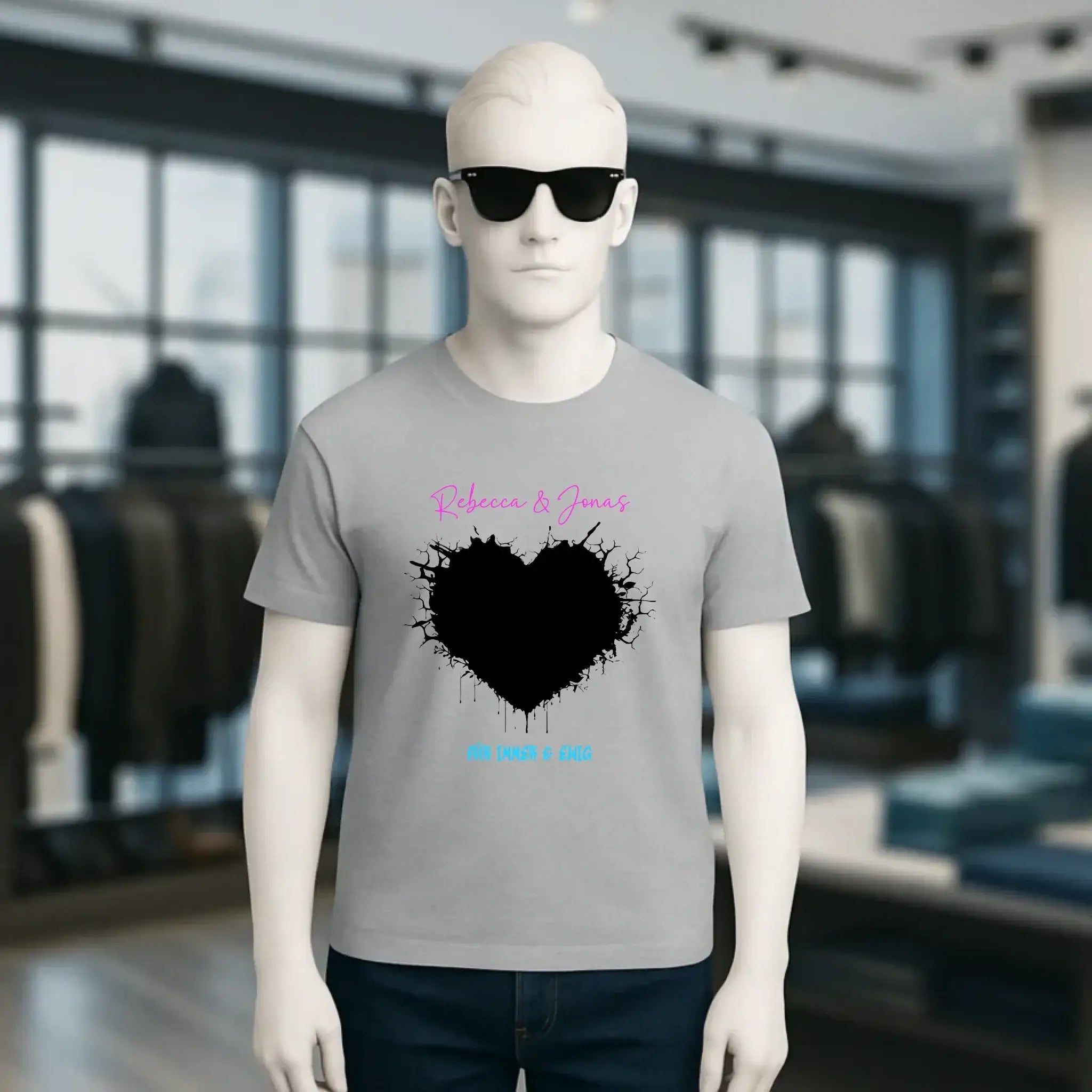 Dein Bild im "Wild-Heart" Design personalisierbar - Unisex Premium T-Shirt XS-5XL aus Bio-Baumwolle für Damen & Herren