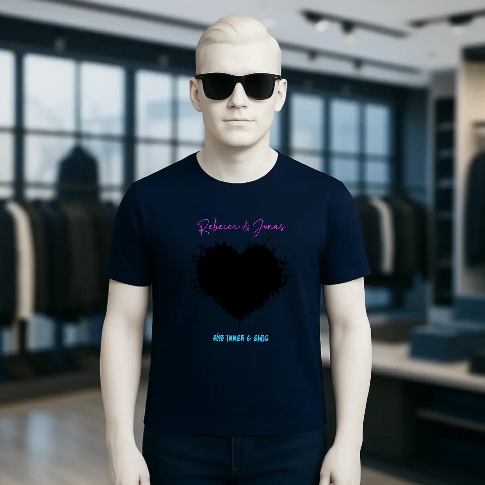 Dein Bild im "Wild-Heart" Design personalisierbar - Unisex Premium T-Shirt XS-5XL aus Bio-Baumwolle für Damen & Herren