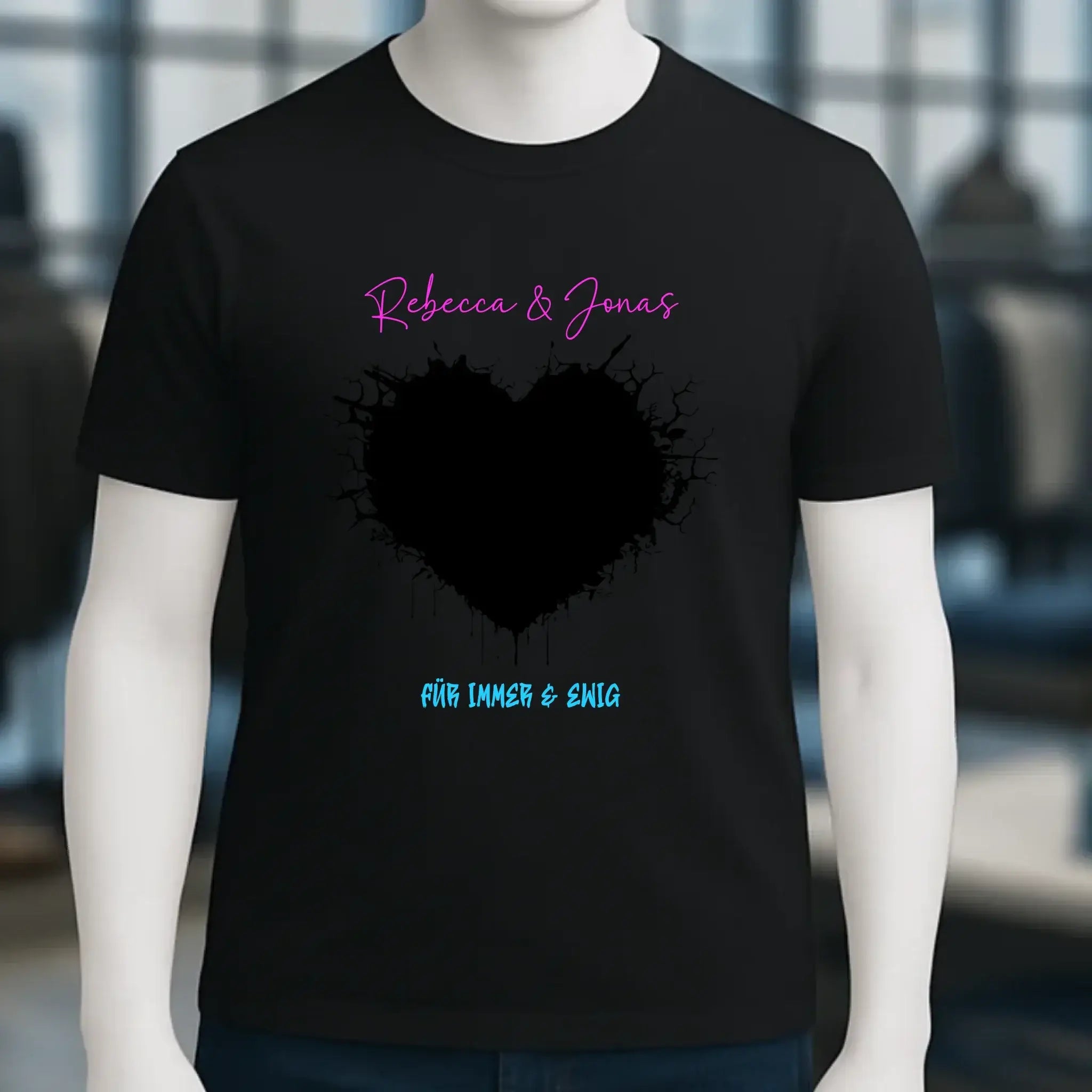 Dein Bild im "Wild-Heart" Design personalisierbar - Unisex Premium T-Shirt XS-5XL aus Bio-Baumwolle für Damen & Herren