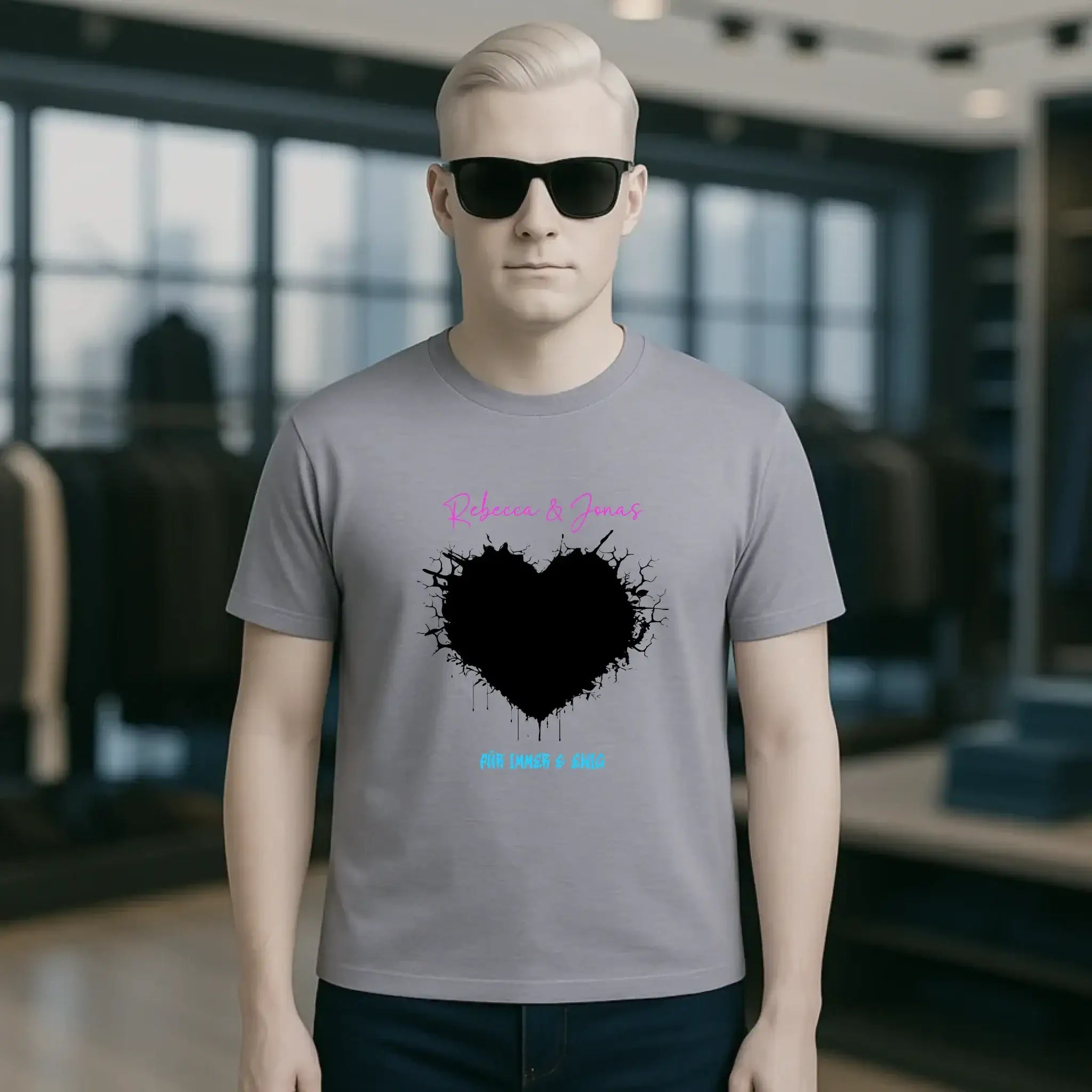 Dein Bild im "Wild-Heart" Design personalisierbar - Unisex Premium T-Shirt XS-5XL aus Bio-Baumwolle für Damen & Herren