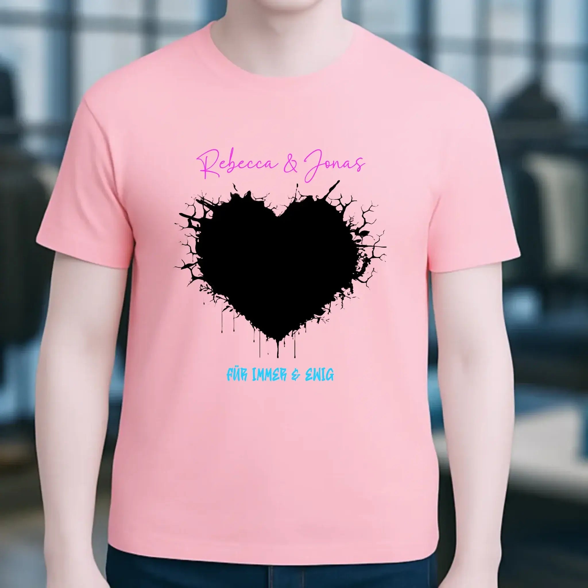 Dein Bild im "Wild-Heart" Design personalisierbar - Unisex Premium T-Shirt XS-5XL aus Bio-Baumwolle für Damen & Herren