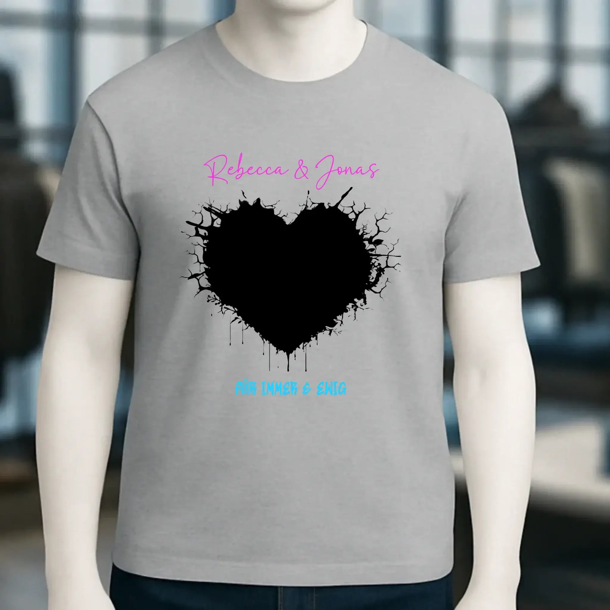 Dein Bild im "Wild-Heart" Design personalisierbar - Unisex Premium T-Shirt XS-5XL aus Bio-Baumwolle für Damen & Herren
